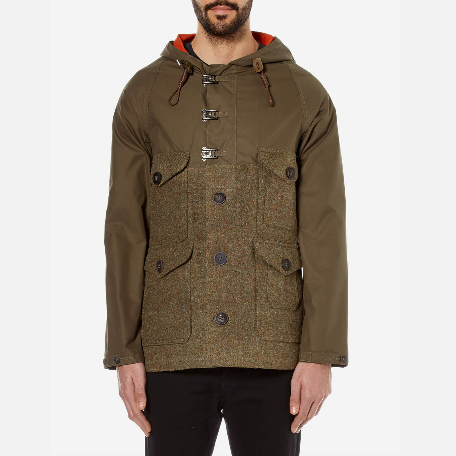 Hybrid Finish Harris Tweed Cameraman Nigel Cabourn Cameraman Army Jacket XL