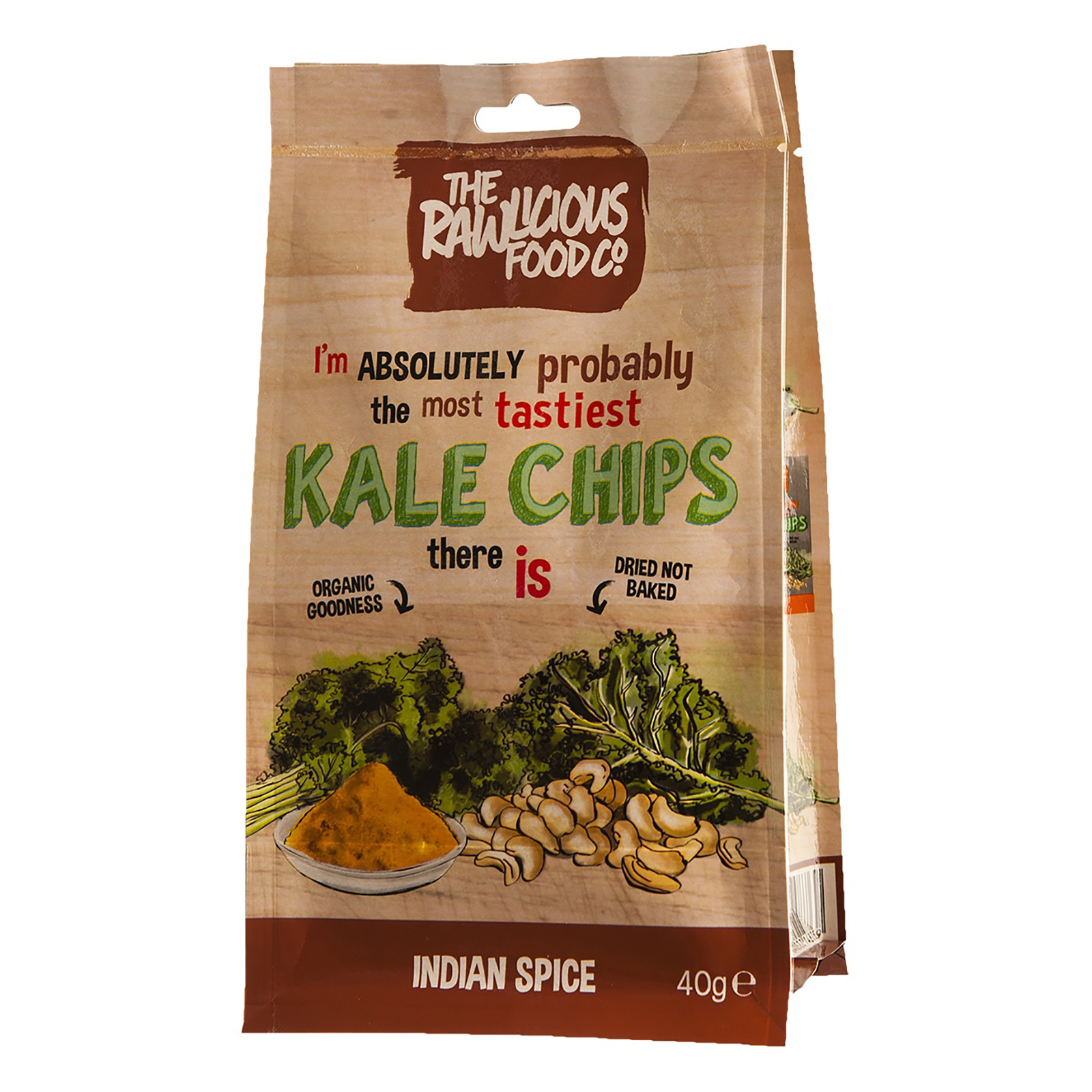 Buy Rawlicious Indian Spice Kale Crisps myvitamins UK