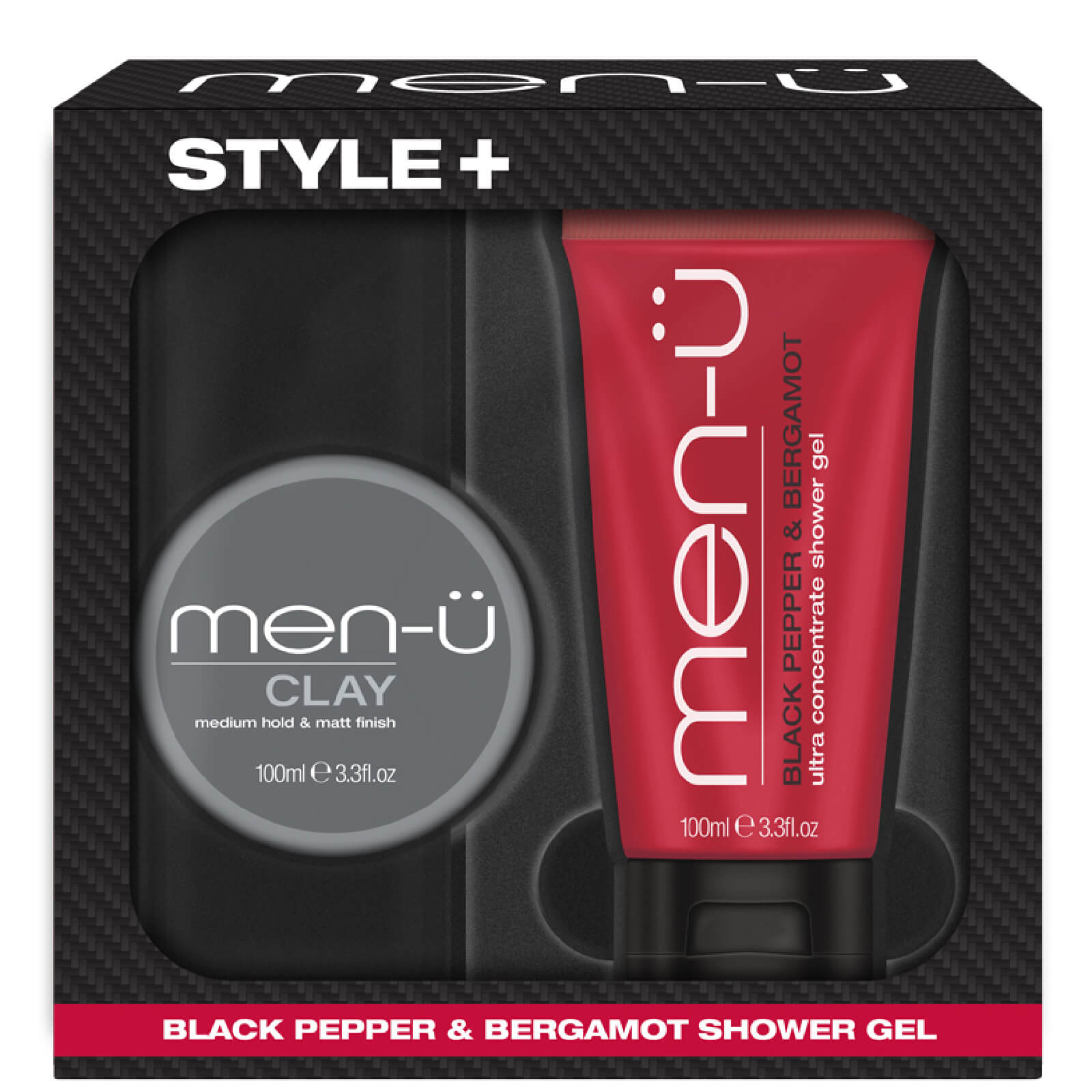 Men U Style Black Pepper Bergamot Shower Gel 100ml Clay