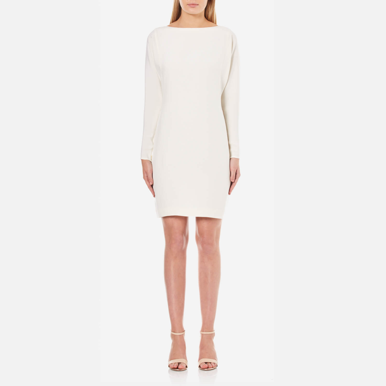 Polo Ralph Lauren Women S Drape Long Sleeve Dress Marshmallow