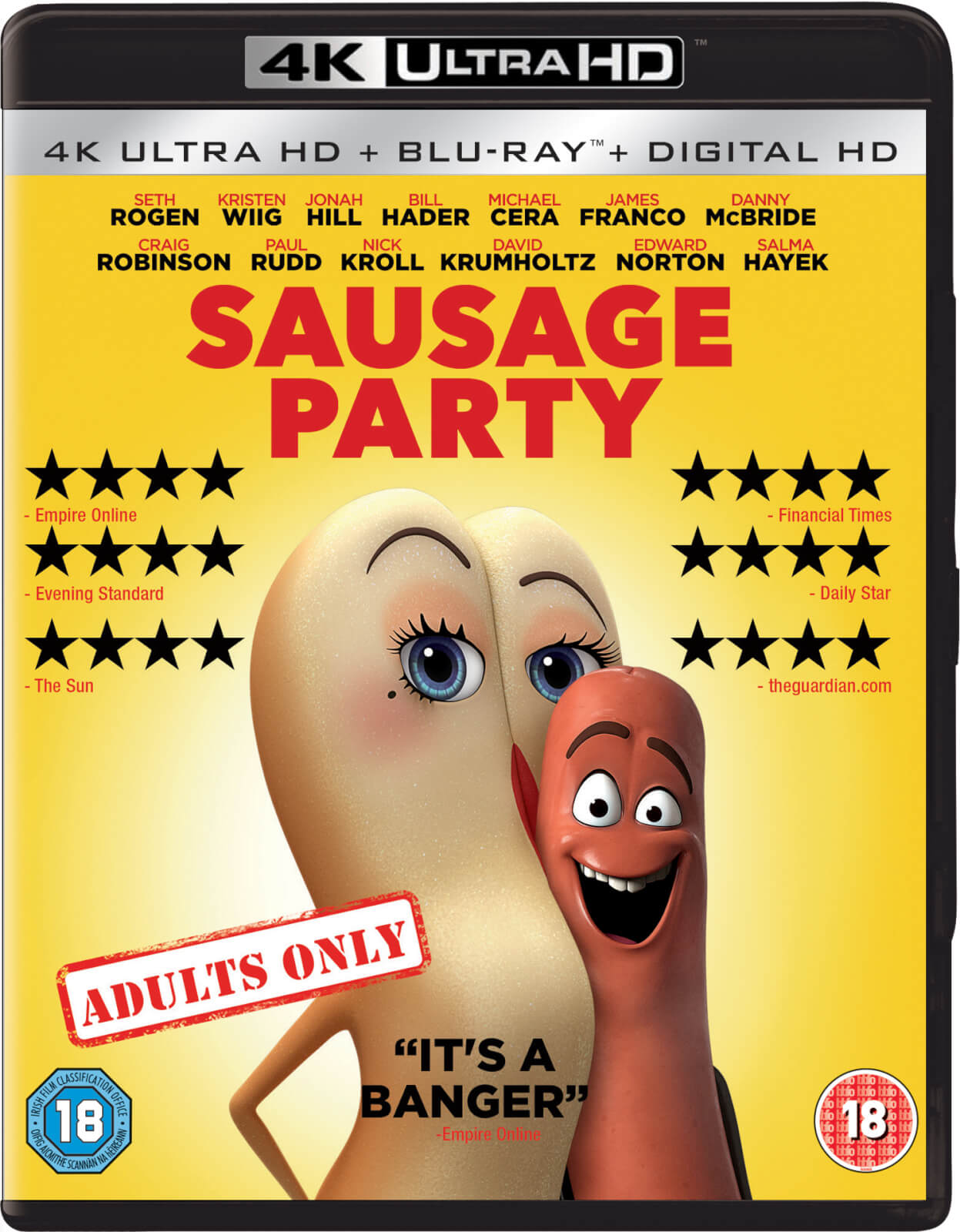 Sausage Party (2 Disc BD & UHD) Bluray Zavvi