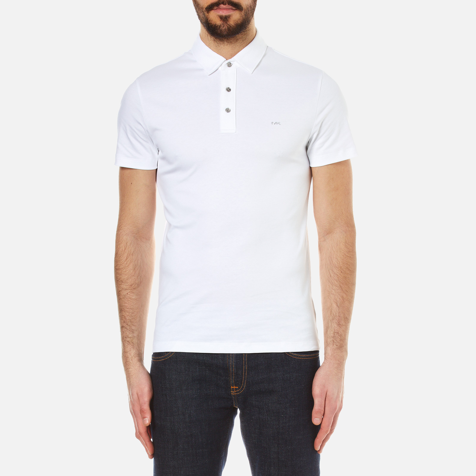 michael kors polo mens white