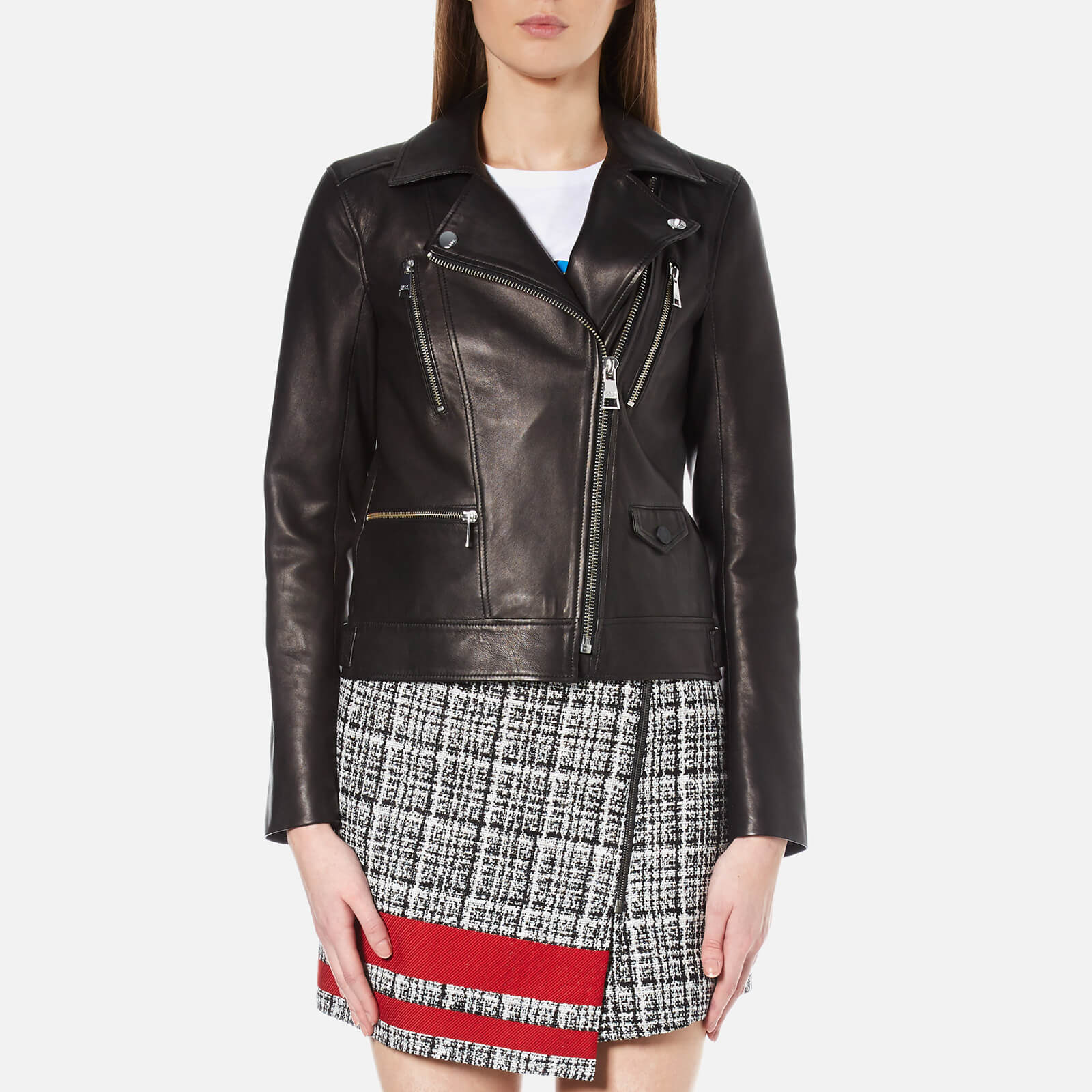 Karl Lagerfeld Women S Ikonik Odina Biker Jacket Black Free Uk Karl Lagerfeld Women S Ikonik Odina Biker Jacket Black Free Uk Delivery Over 50