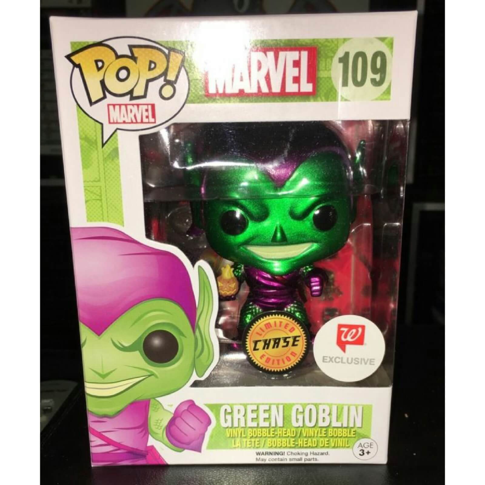 New Marvel Green Goblin Chase Pop Vinyl Bobble-Head Figure #109 Funko Official