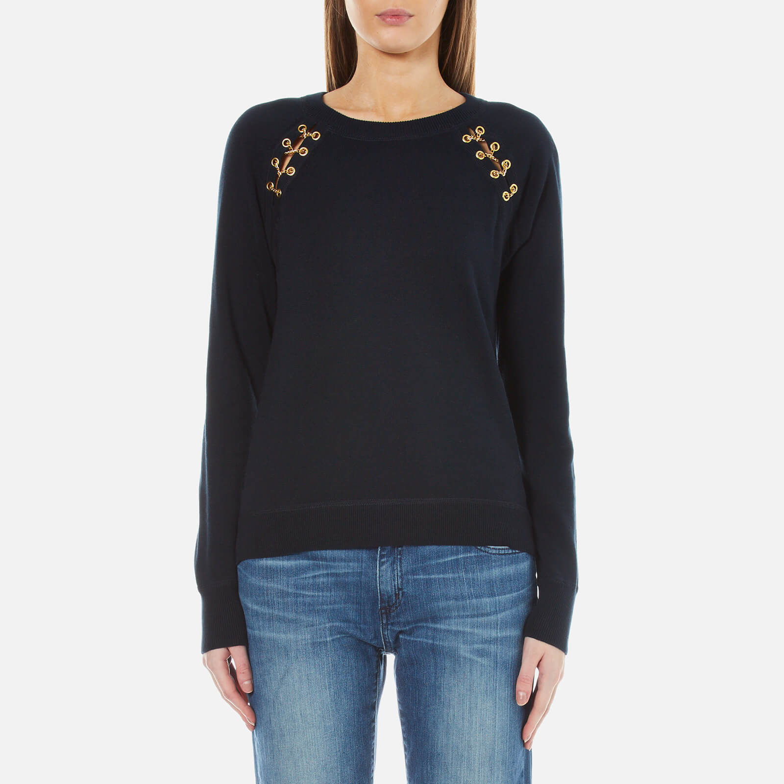 michael kors hoodie womens navy