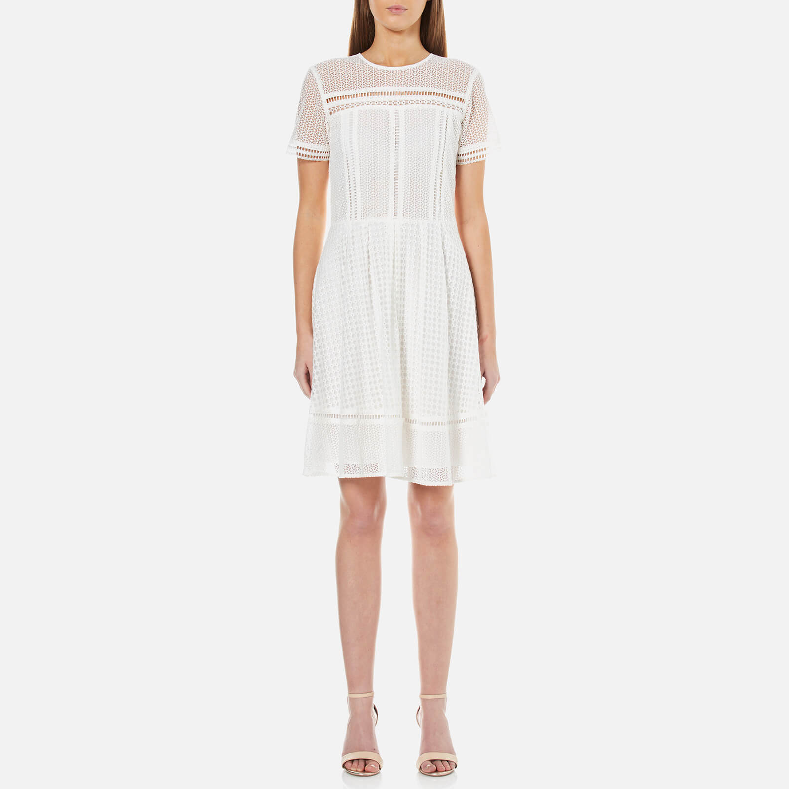 michael kors white eyelet dress