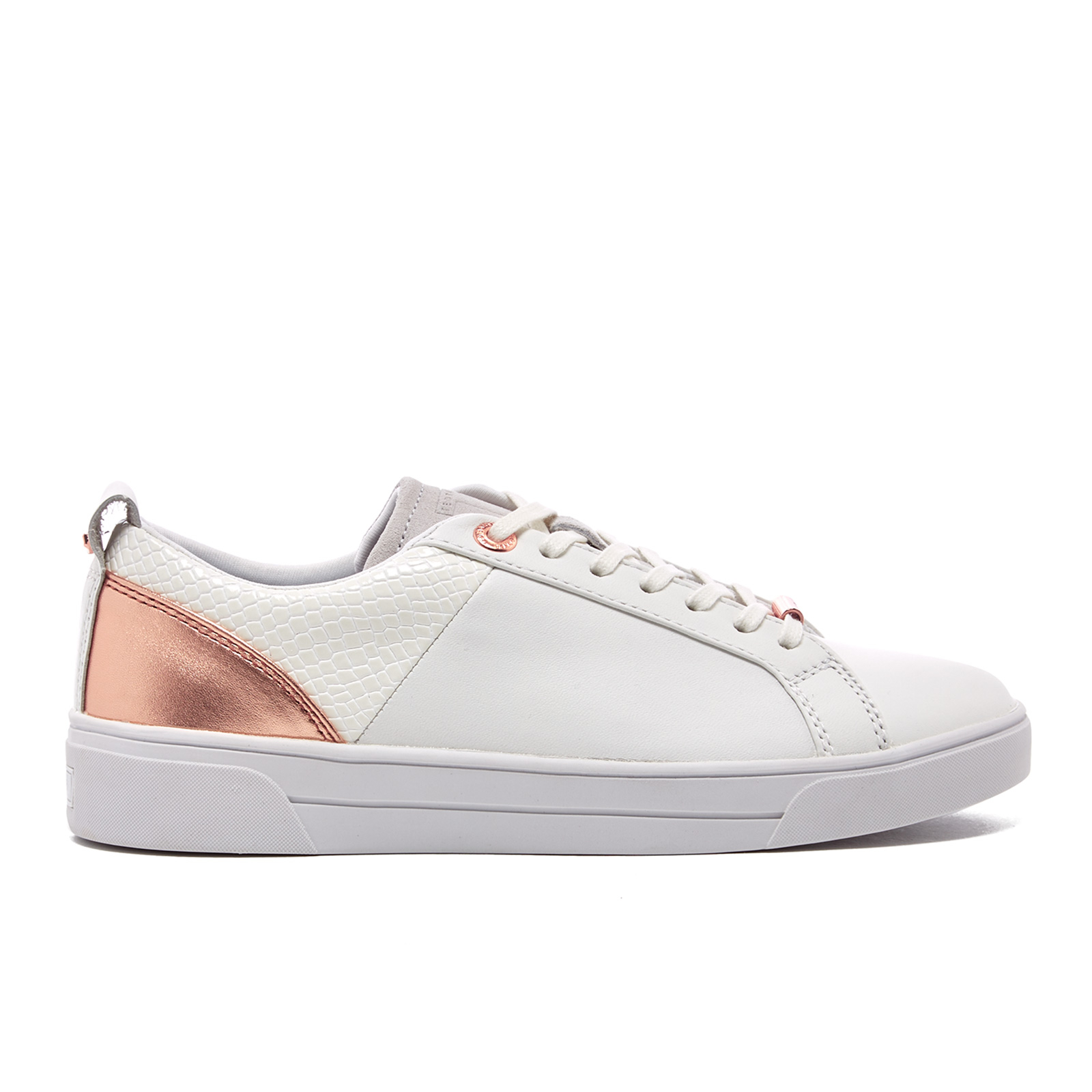 ted baker white and rose gold trainers