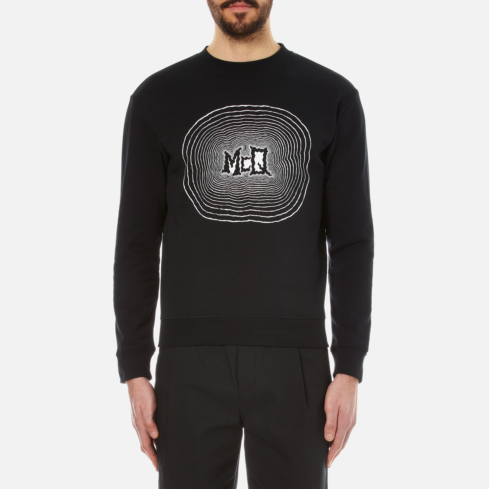 Mcq Alexander Mcqueen Men S Clean Crew Neck Sweatshirt Darkest Black Free Uk Delivery Available