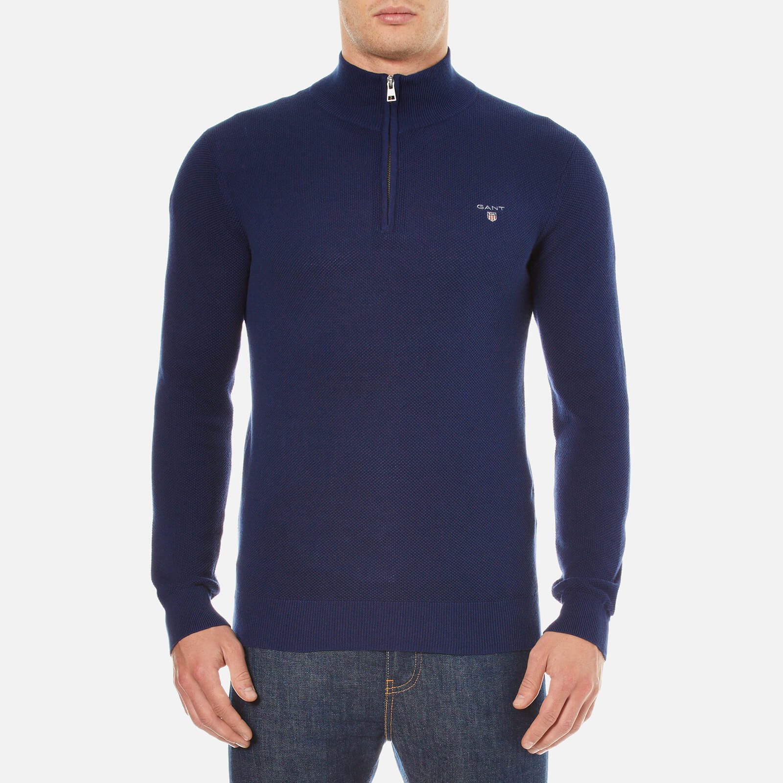 GANT Mens Cotton Pique Half Zip