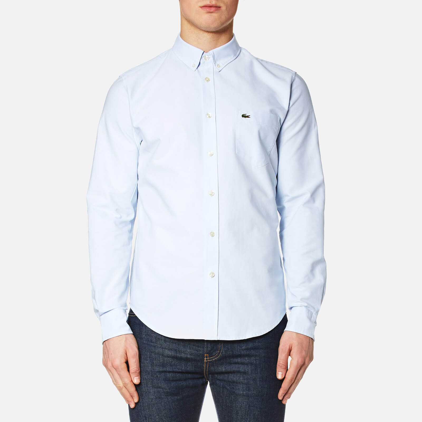 lacoste white long sleeve shirt
