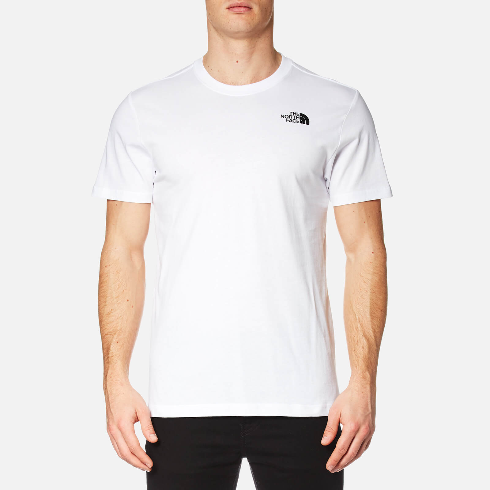 mens white north face t shirt