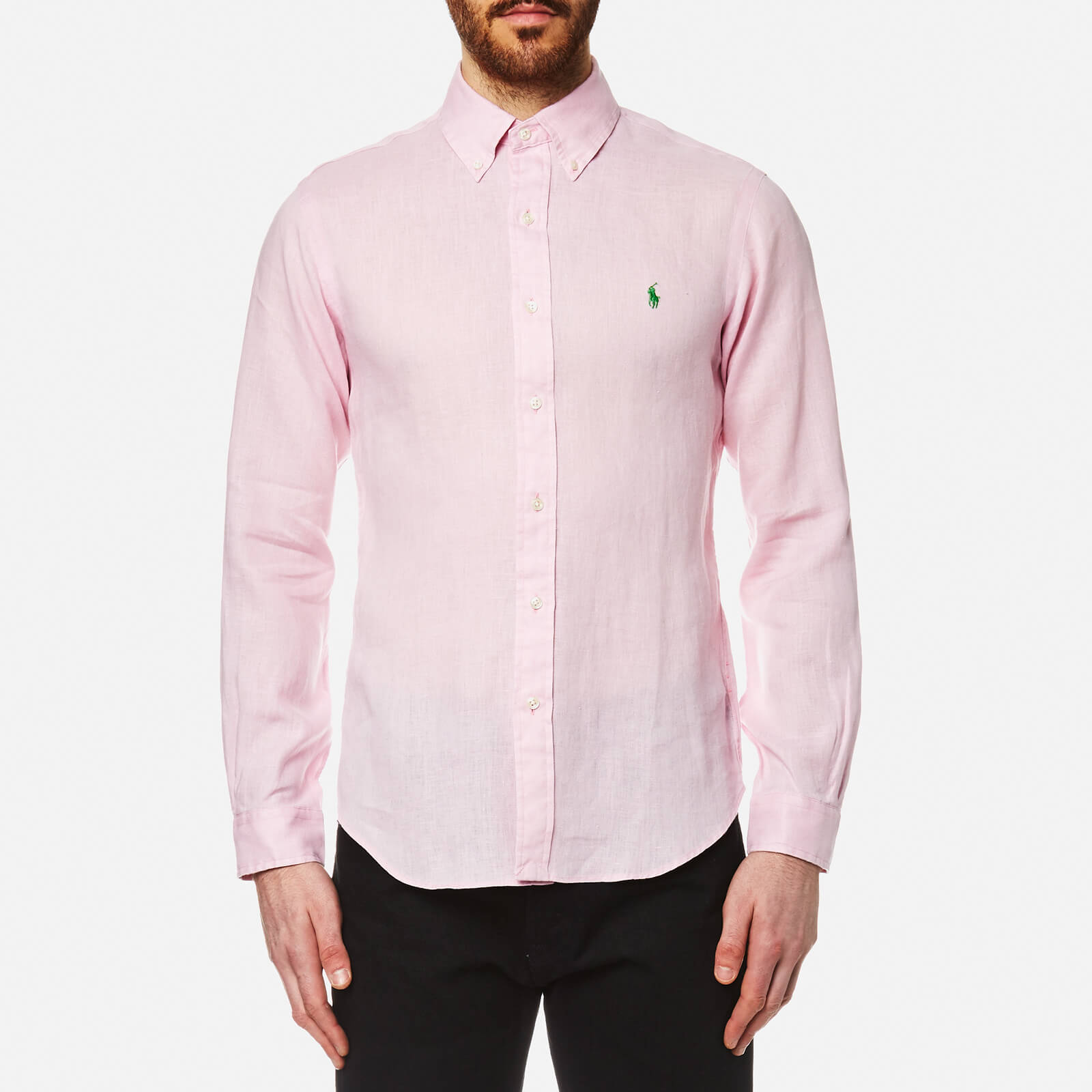 pink linen ralph lauren shirt