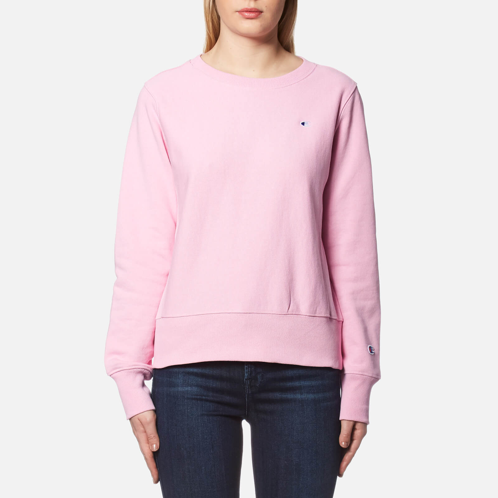 pink champion sweatshirt womens