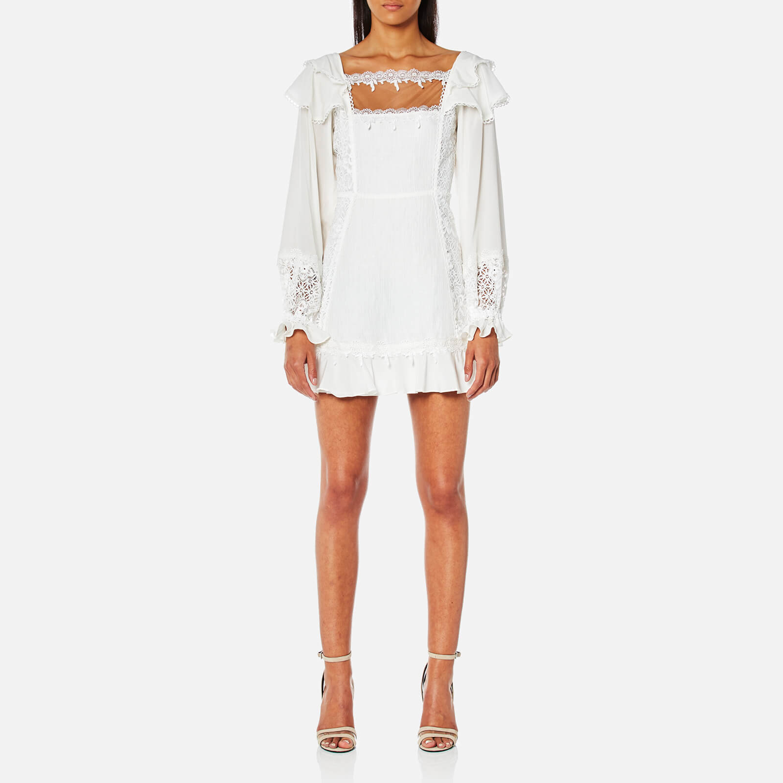 for love and lemons crema silk linen dress