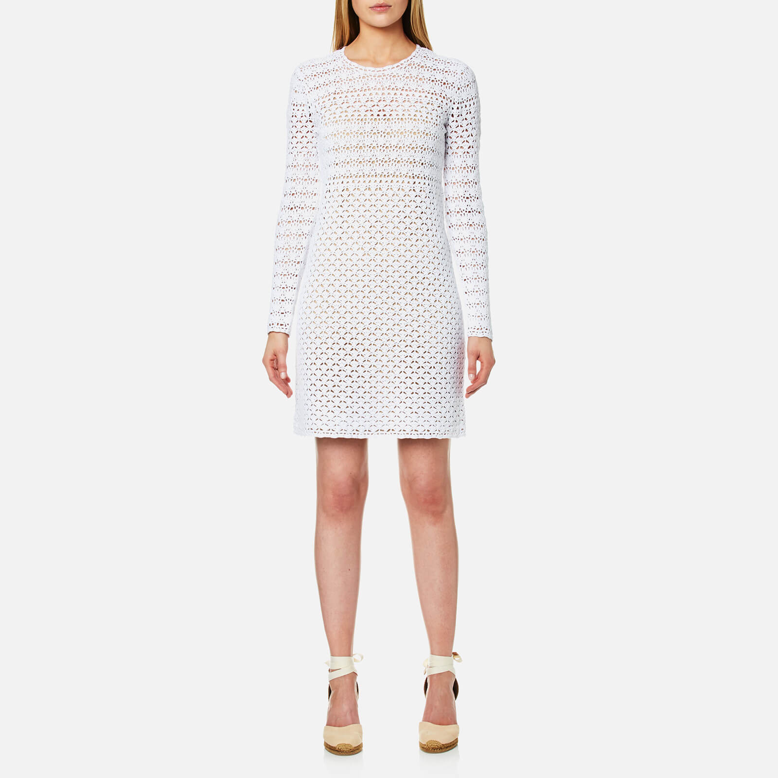michael kors white crochet dress