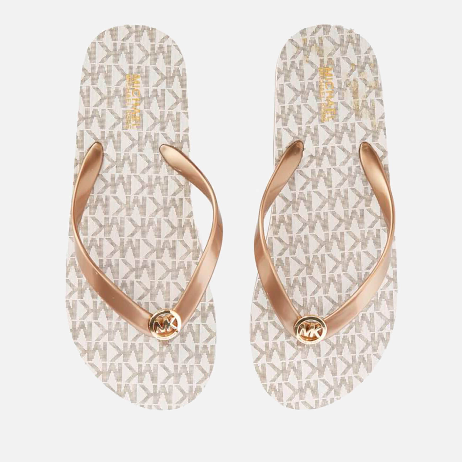 michael kors vanilla flip flops