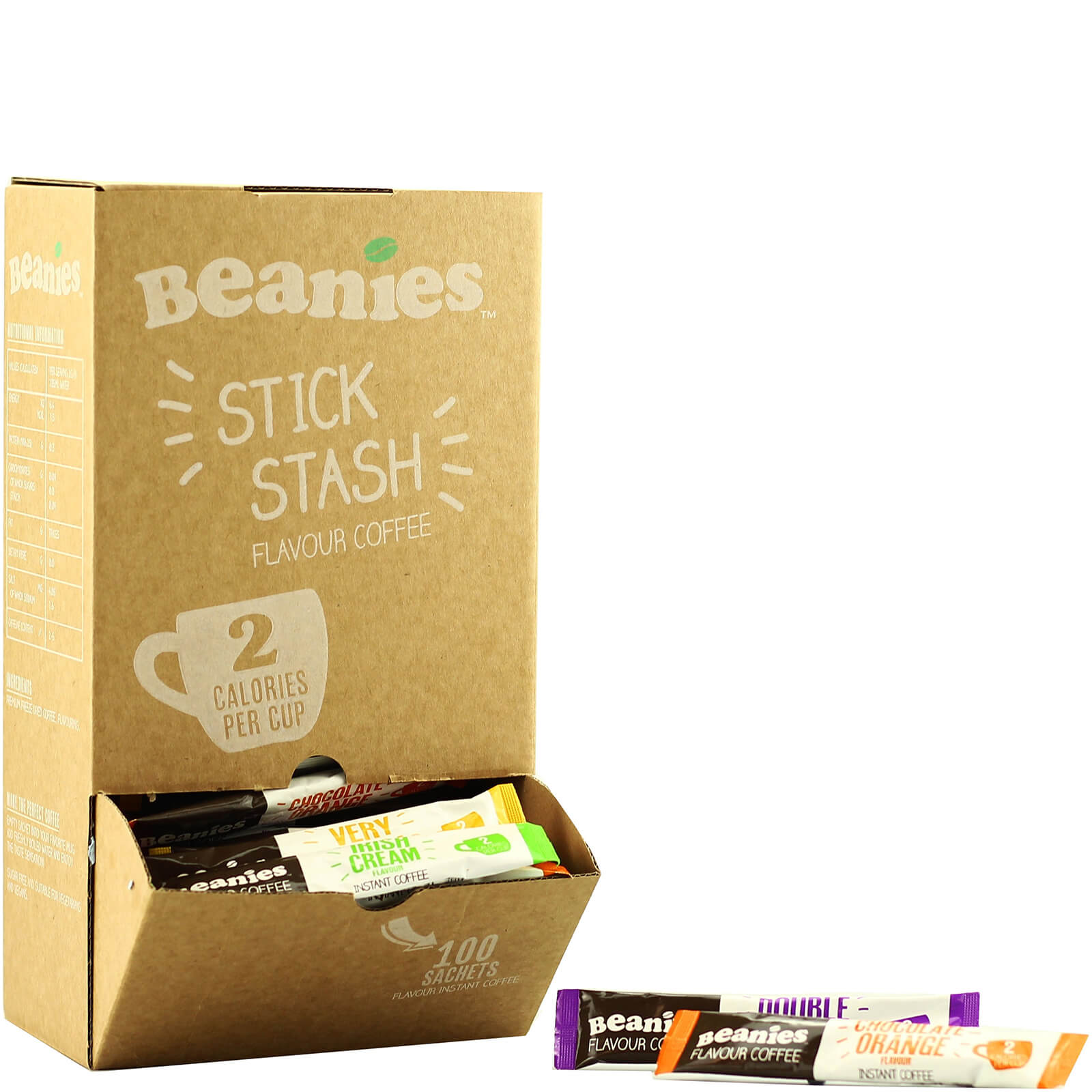 Buy Beanies Mixed Flavour Instant Coffee Sticks 100 Sachets