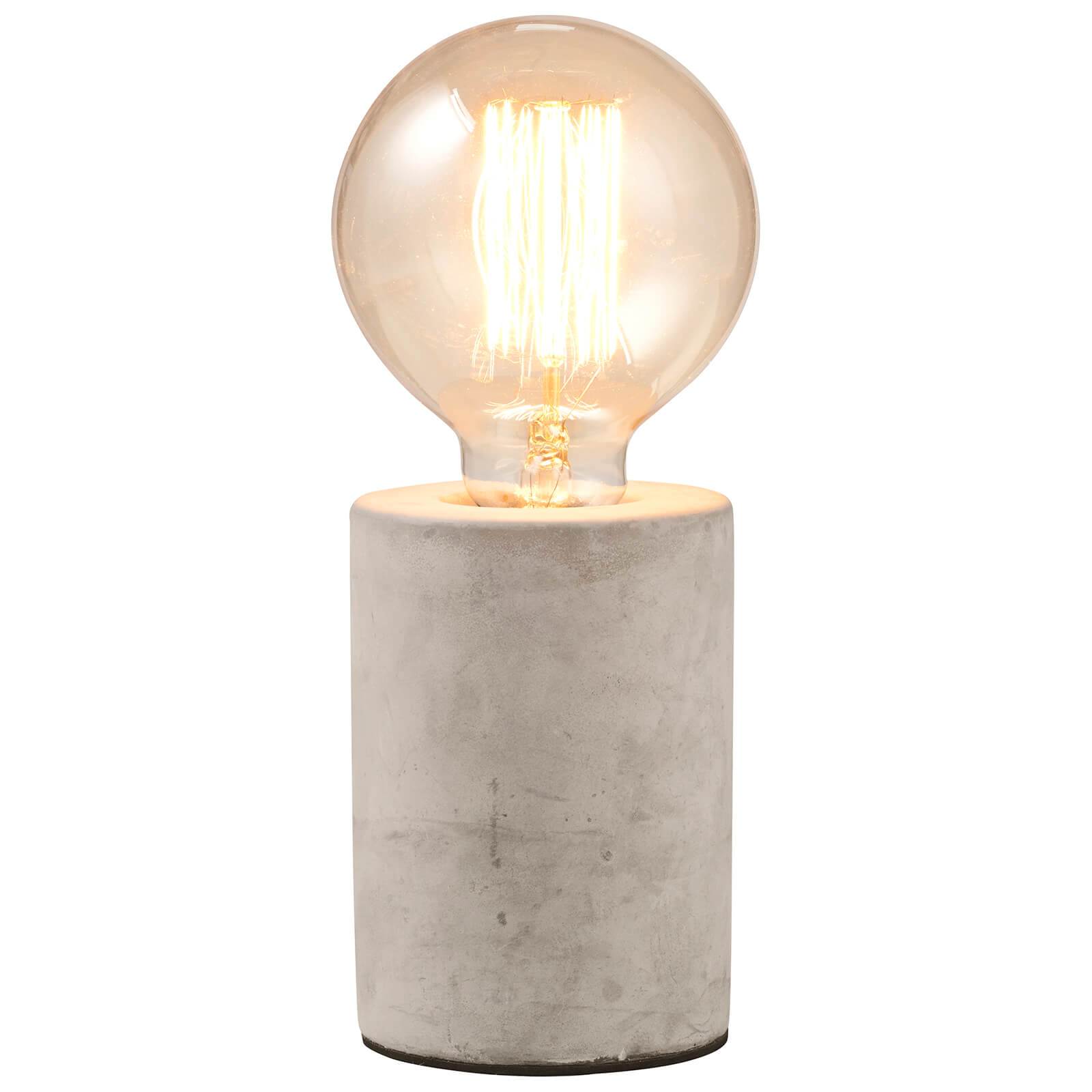 Concrete Tubular Table Lamp Grey