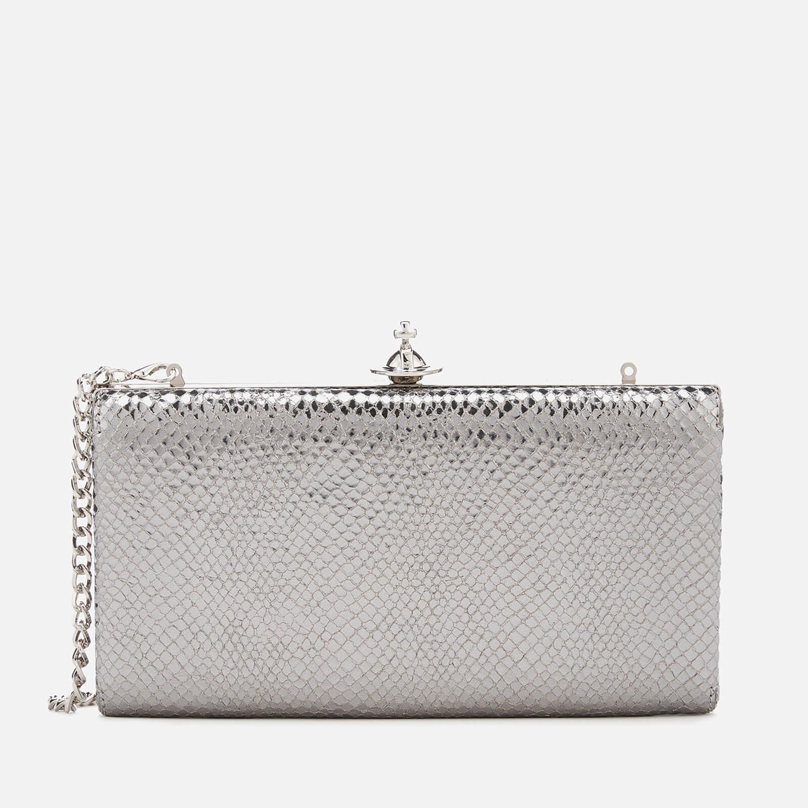 dark silver clutch bag