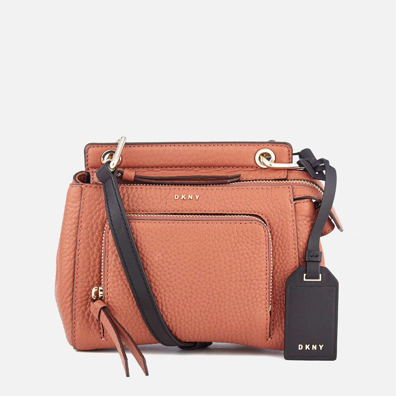 dkny pebbled leather shoulder bag