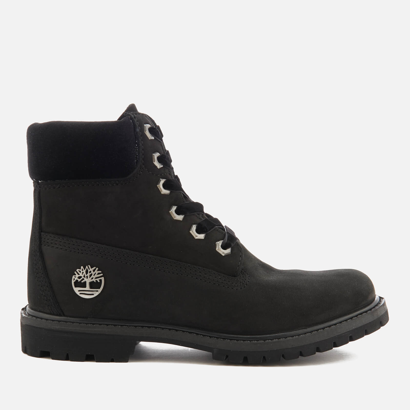 premium velvet 6 inch boot for women in black