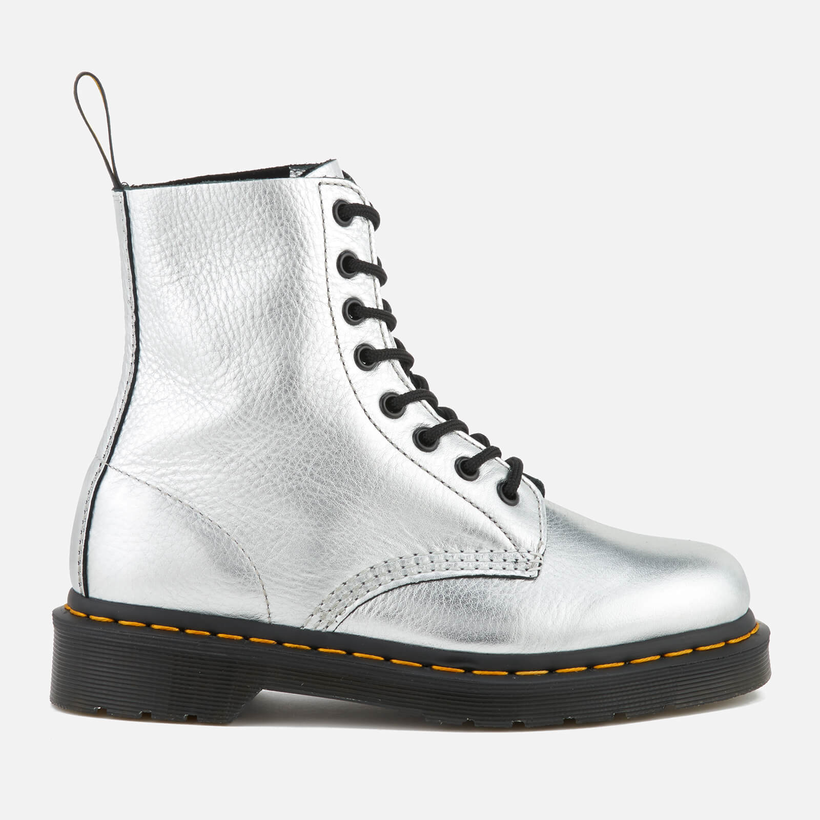 dr martens silver boots
