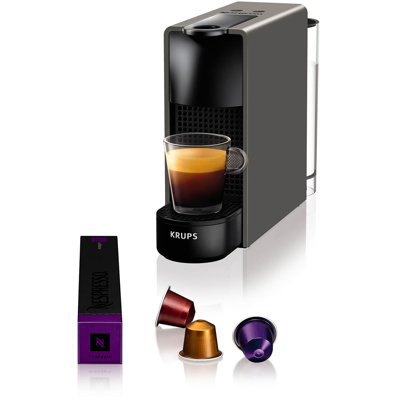 Nespresso by KRUPS XN110B40 Essenza Mini Coffee Machine Intense Grey