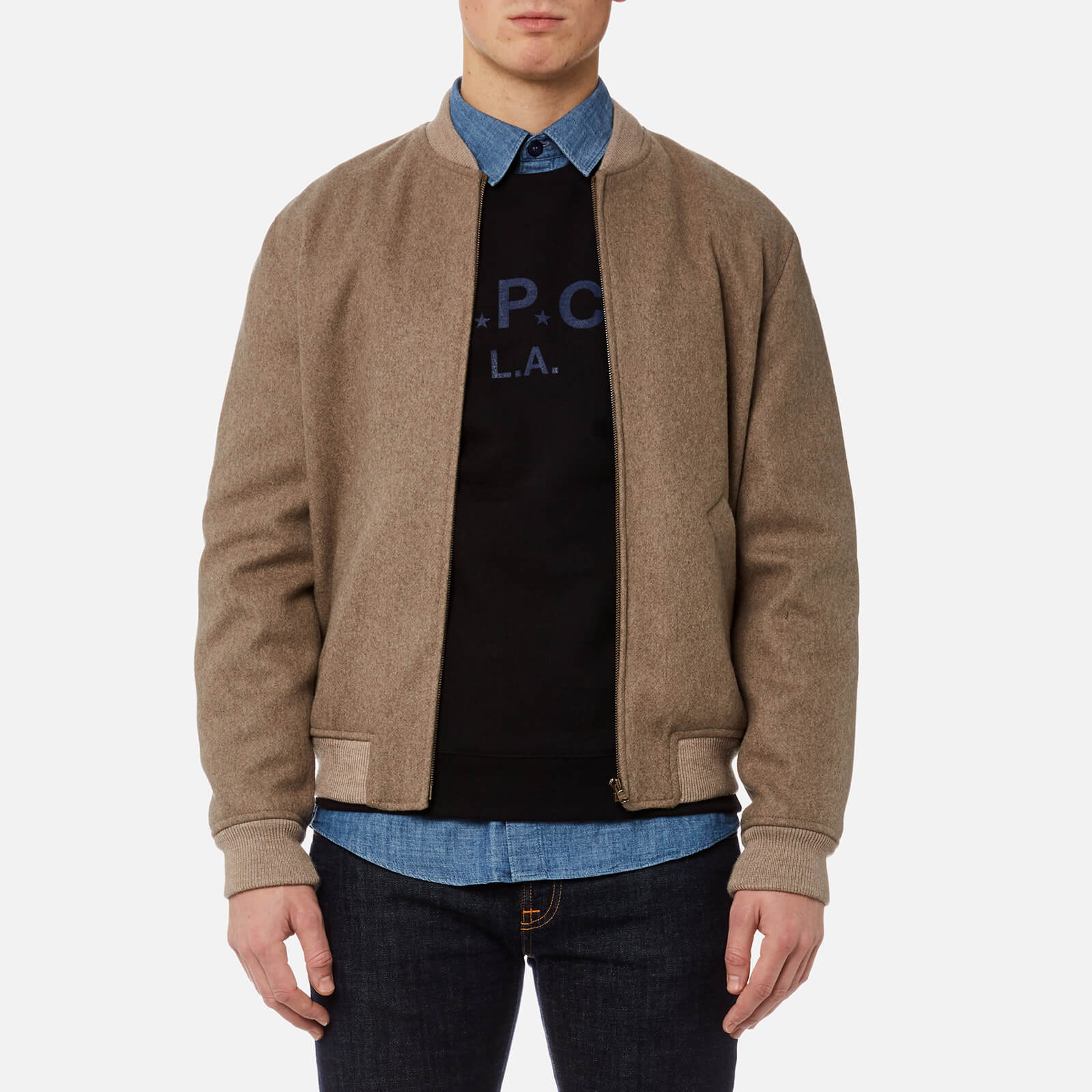 apc gaston wool bomber jacket