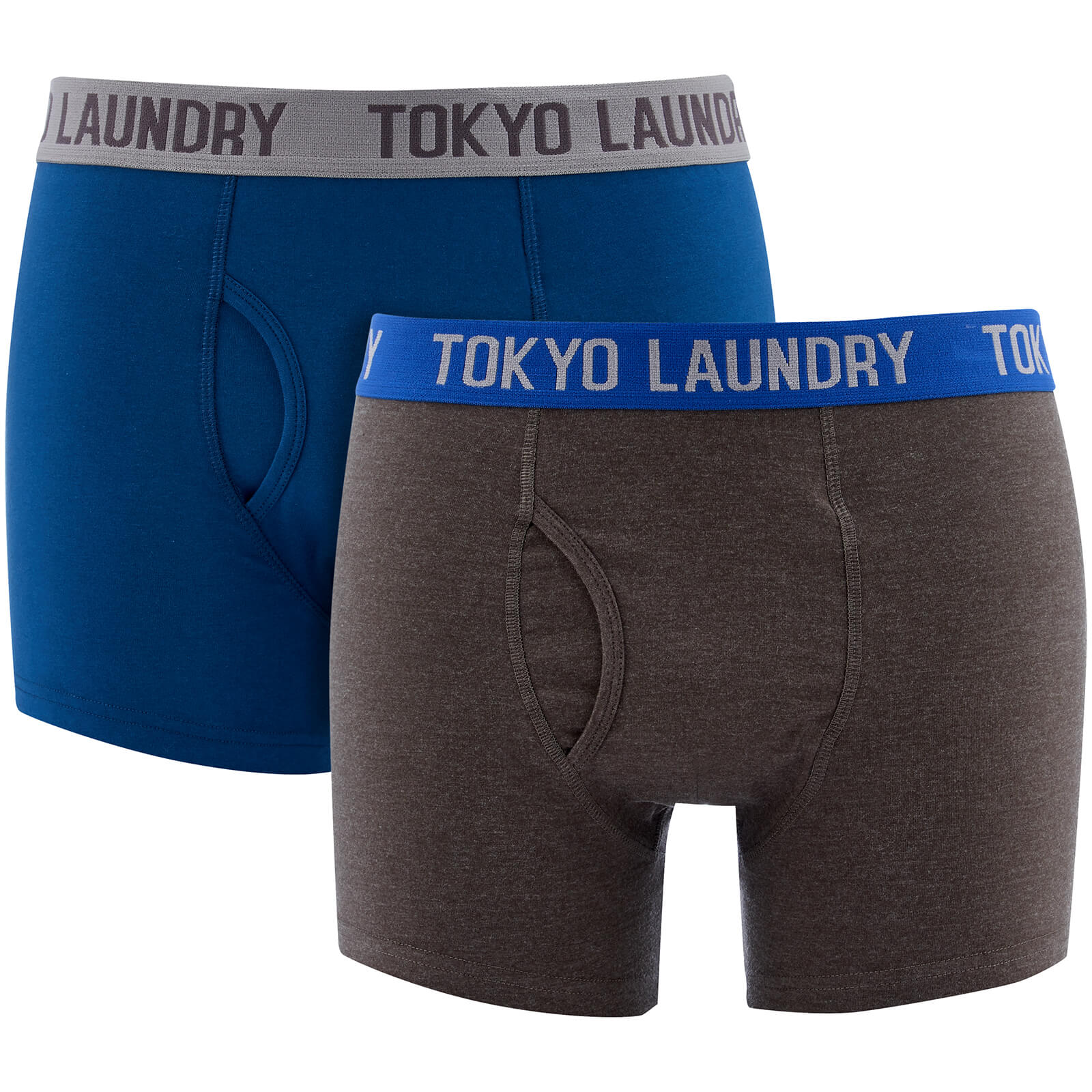 Tokyo Laundry Men's Harleton 2 Pack Boxers - Estate Blue/Dark Grey Marl ...