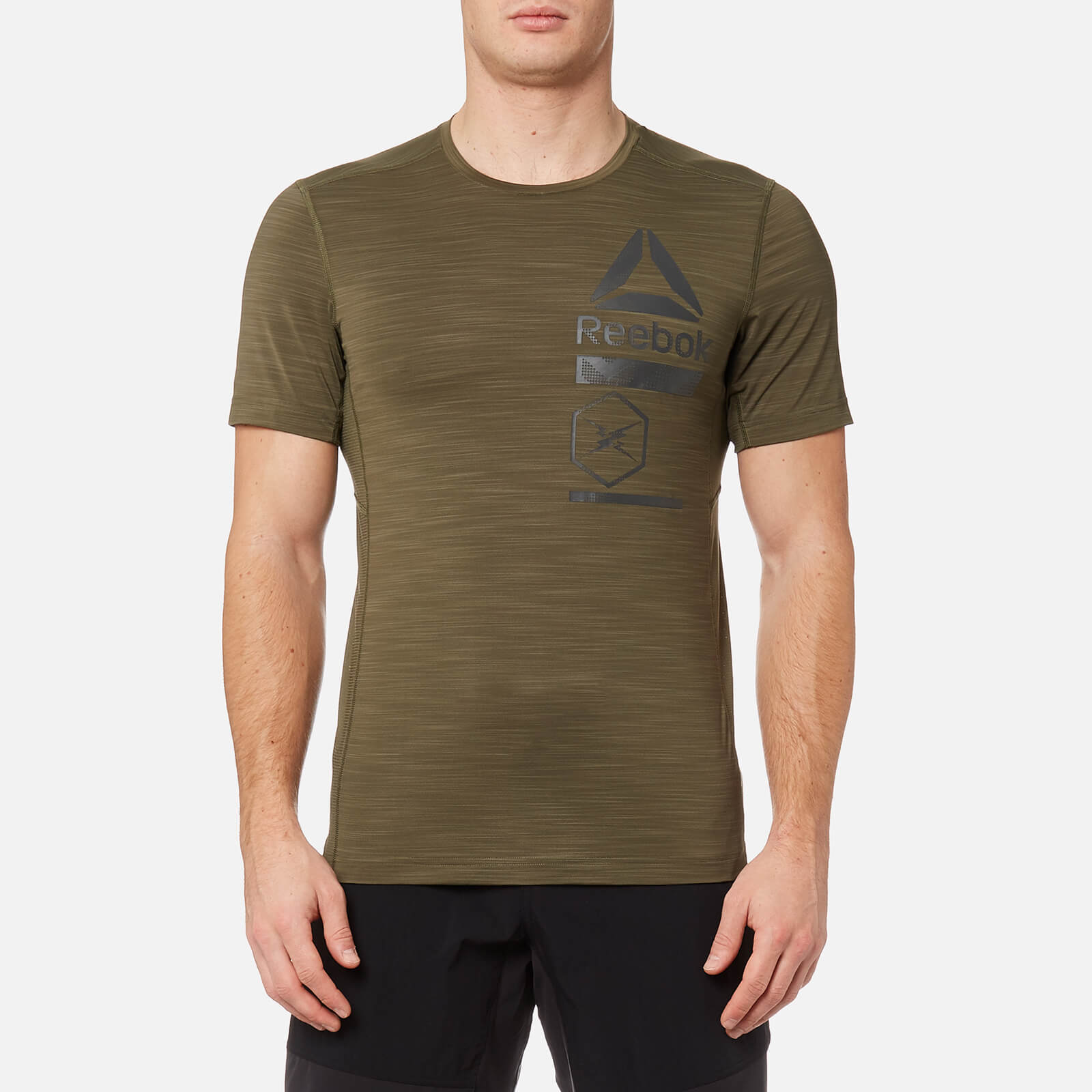reebok t shirt mens brown