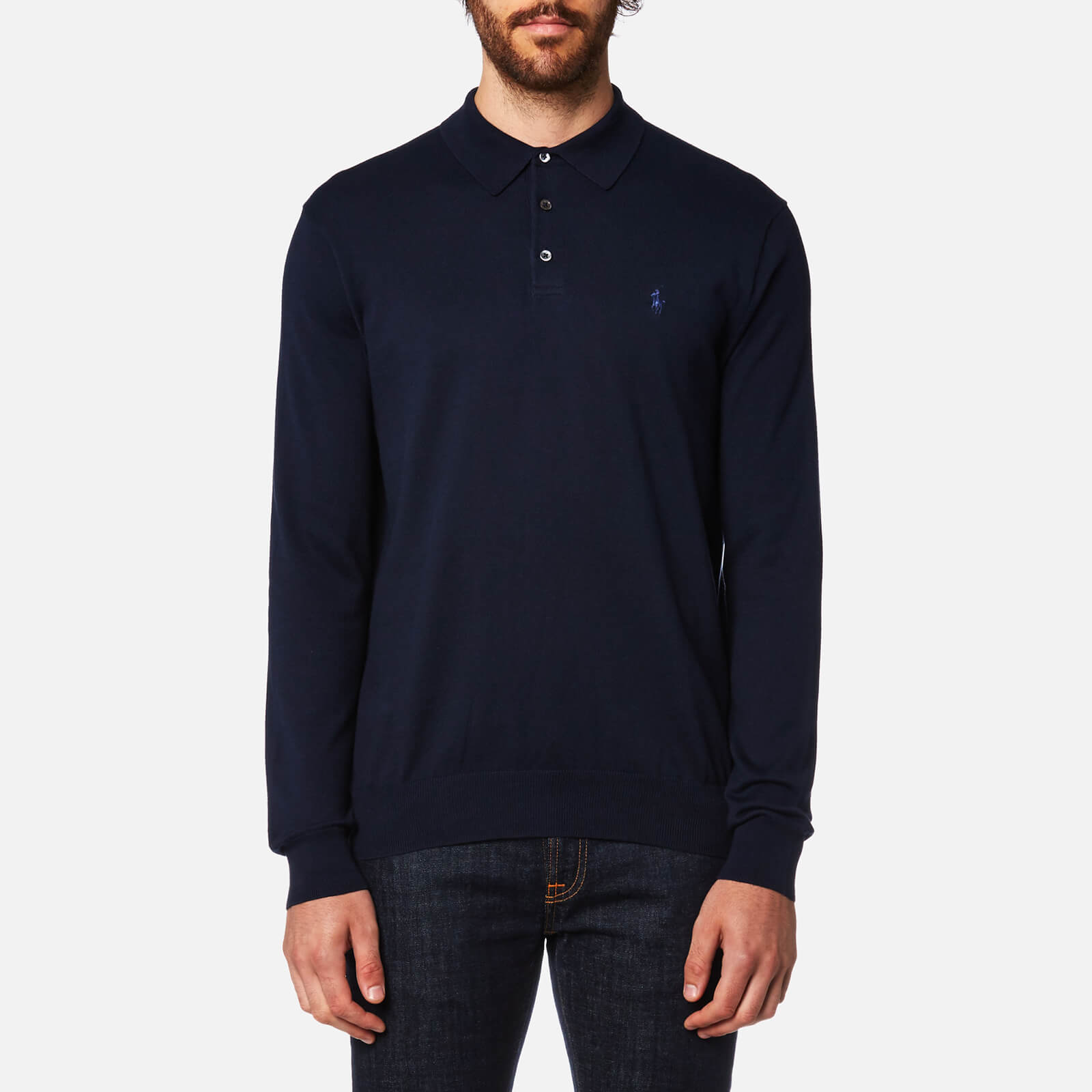 pima cotton long sleeve polo