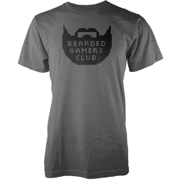 Bearded Gamers Club Men S Charcoal T Shirt My Geek Box Us