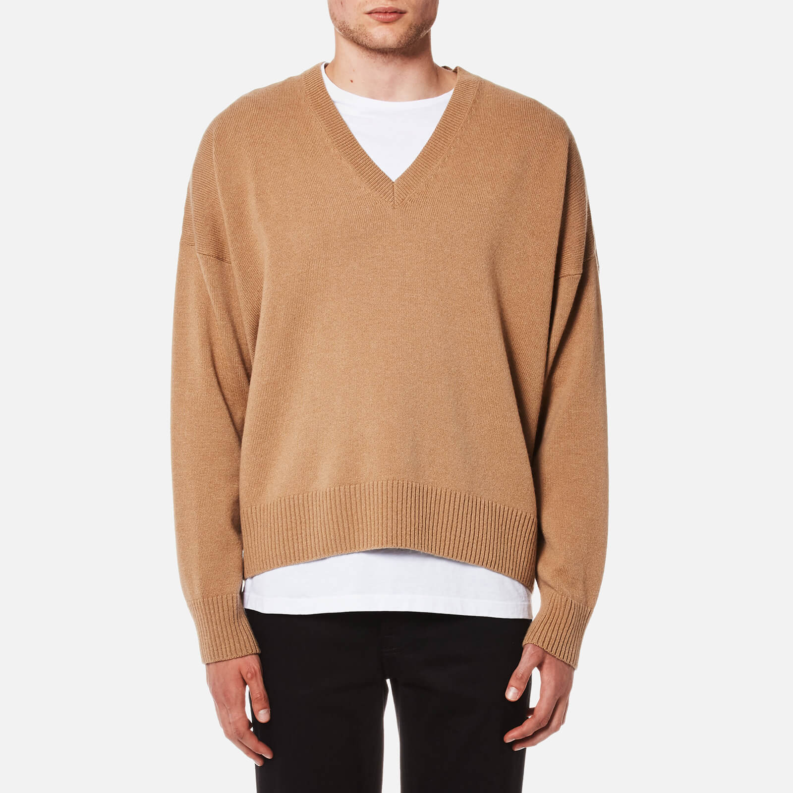 V Neck Camel Jumper Sale Online, 54 