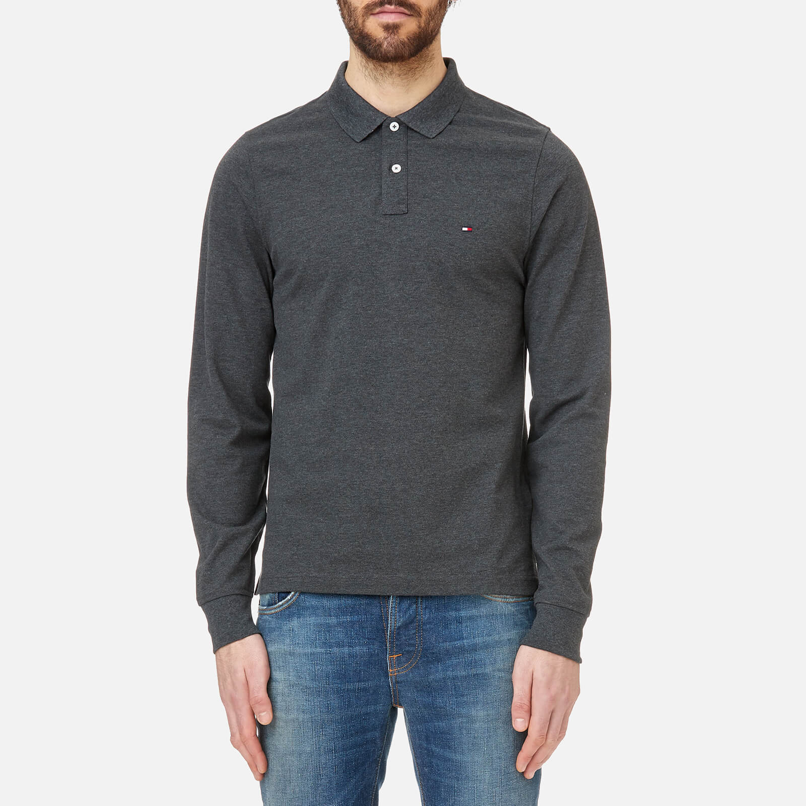 tommy hilfiger slim fit long sleeve polo