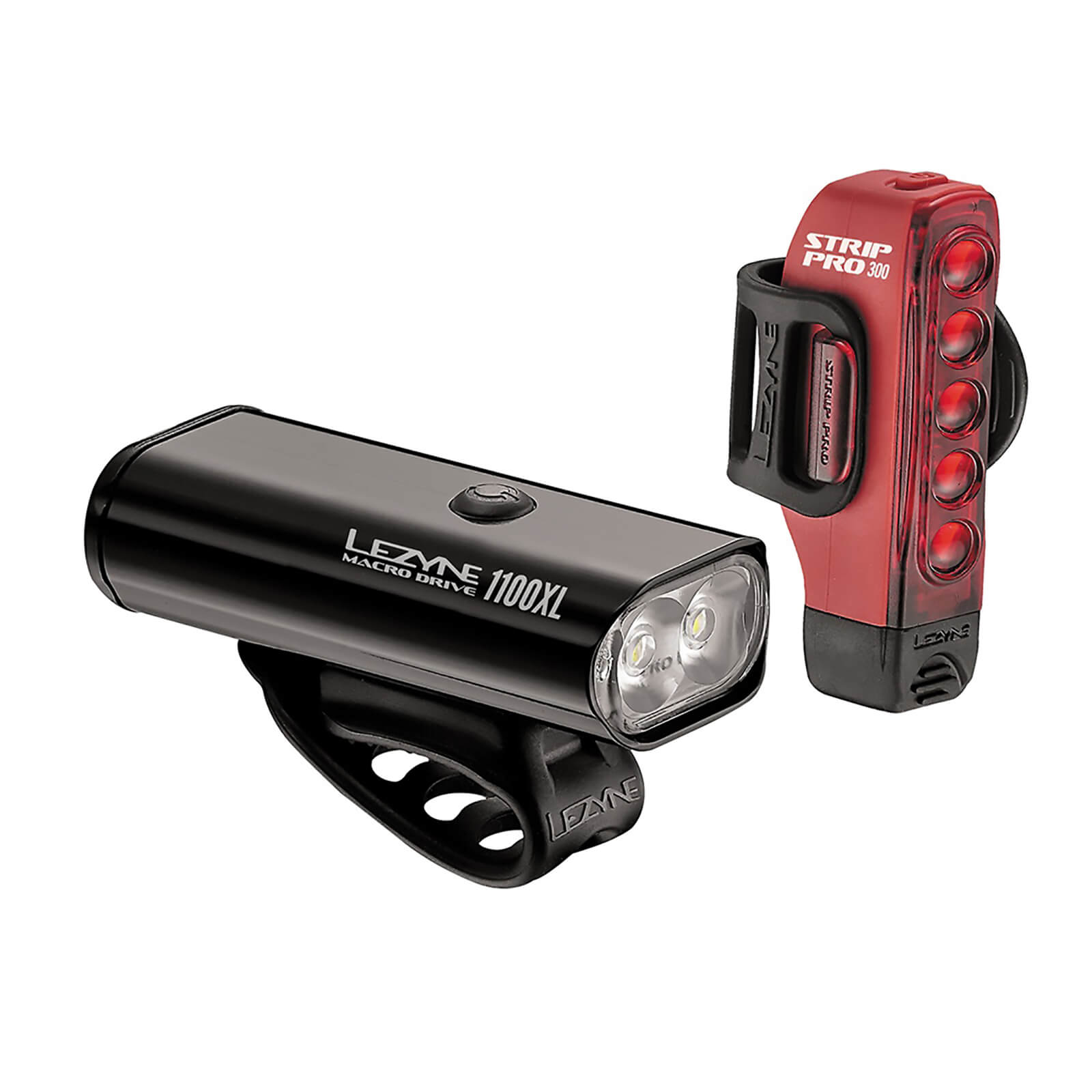 Lezyne Macro 1100 Strip Pro 300 Light Set Probikekit Uk