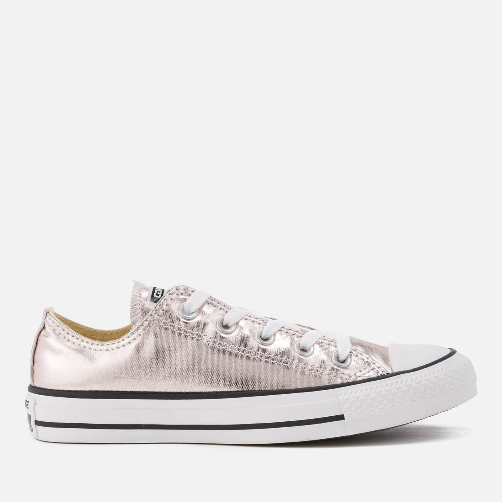 converse chuck taylor all star metallic canvas trainers in rose