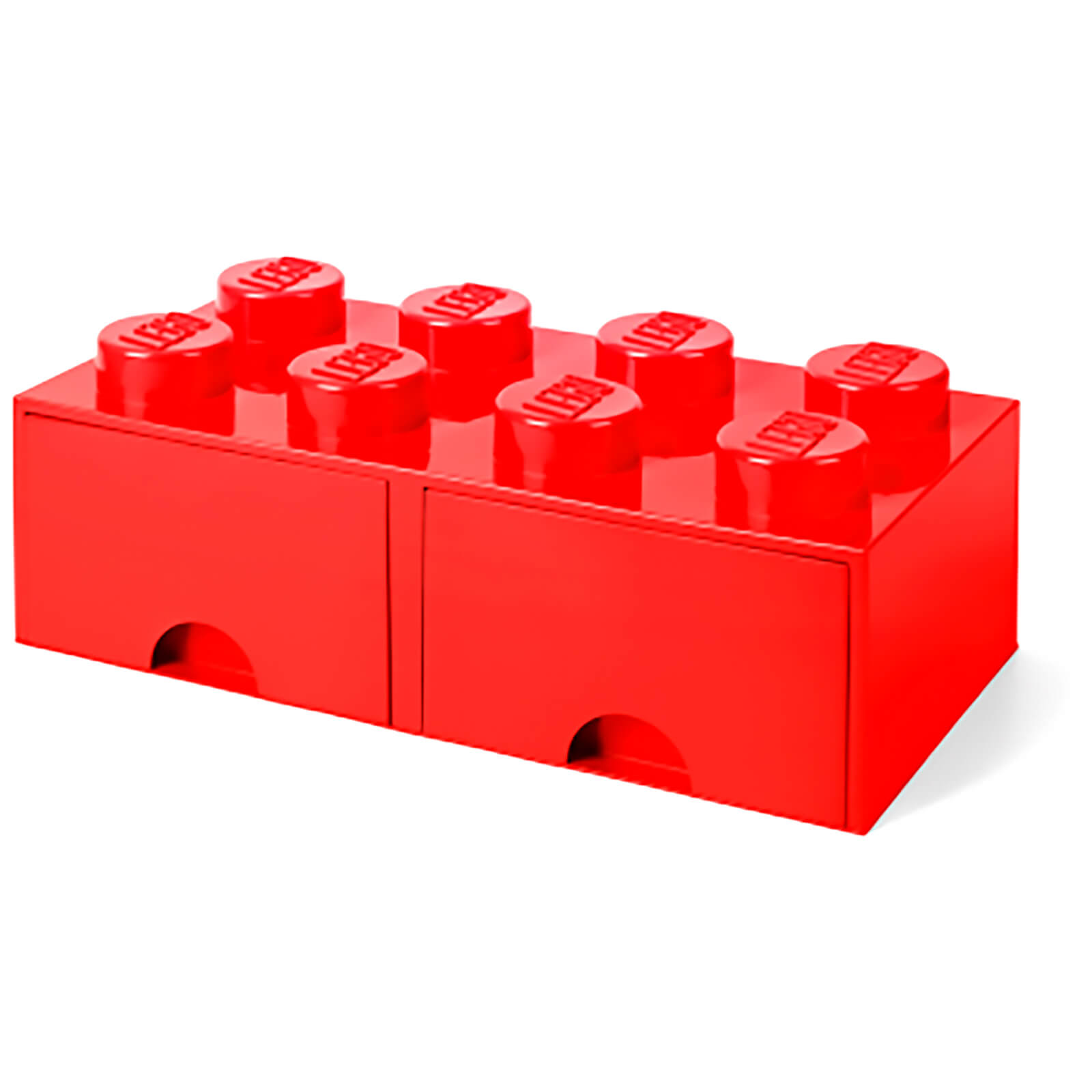 LEGO Storage 8 Knob Brick - 2 Drawers (Bright Red) | IWOOT