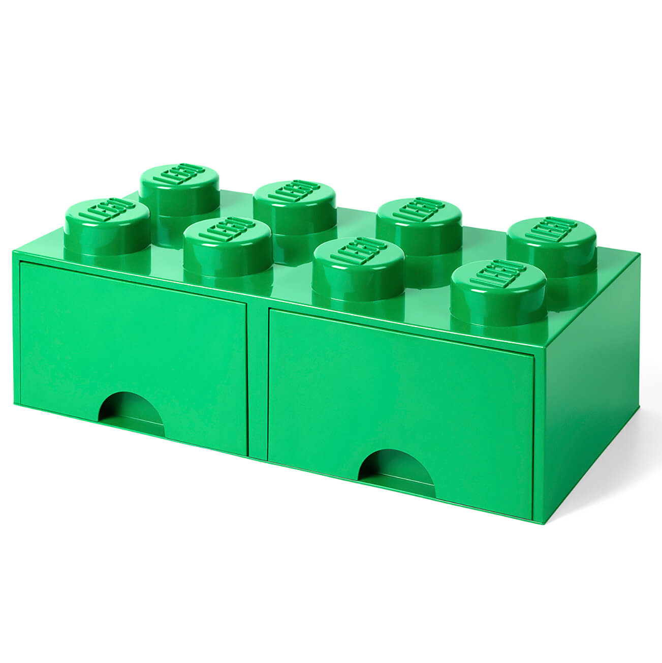 Lego Storage 8 Knob Brick 2 Drawers Dark Green Sowia