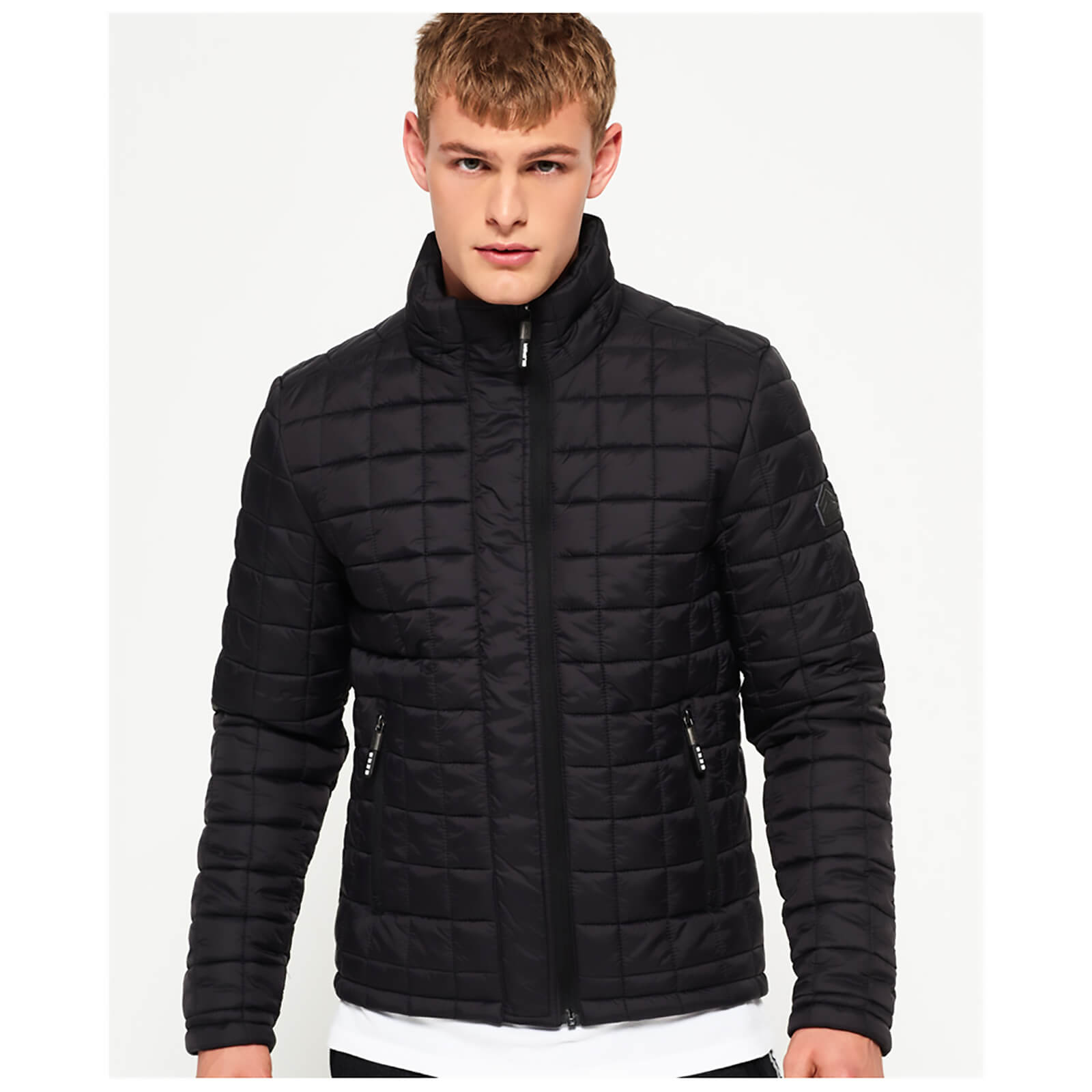 Superdry Men S Box Quilt Fuji Jacket Black Clothing Thehut Com