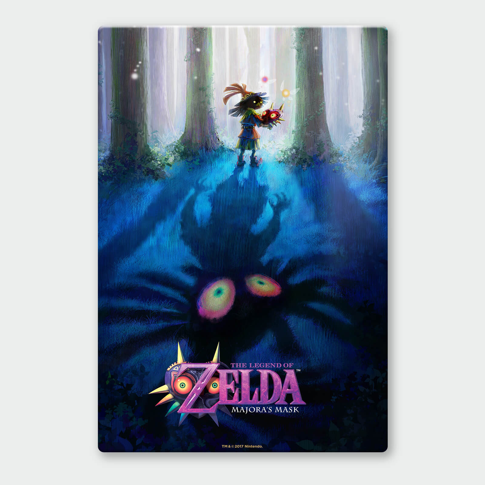 Nintendo Legend Of Zelda Majoras Mask Forest Chromalux High Gloss Metal Poster