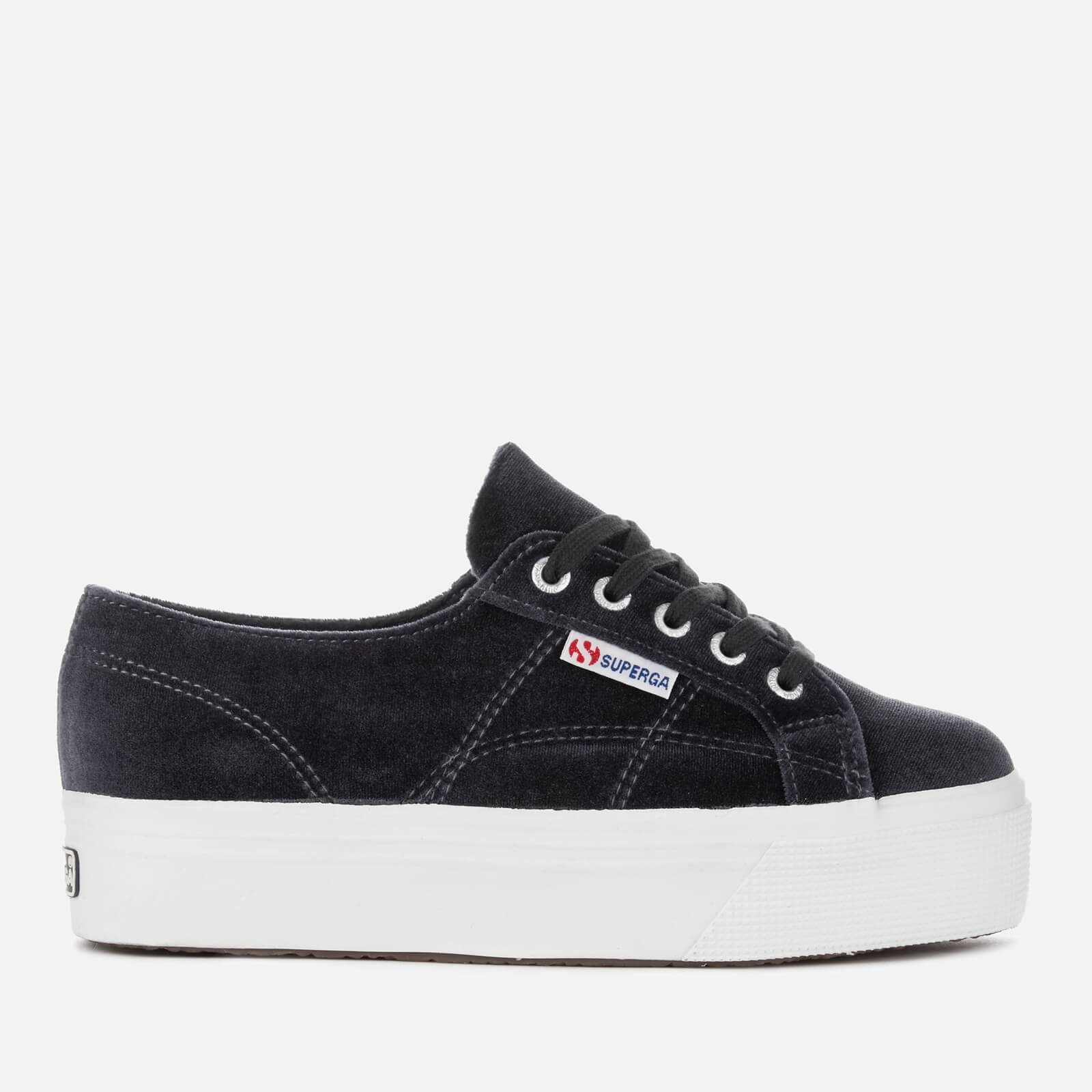 superga 2790 grey suede flatform trainers