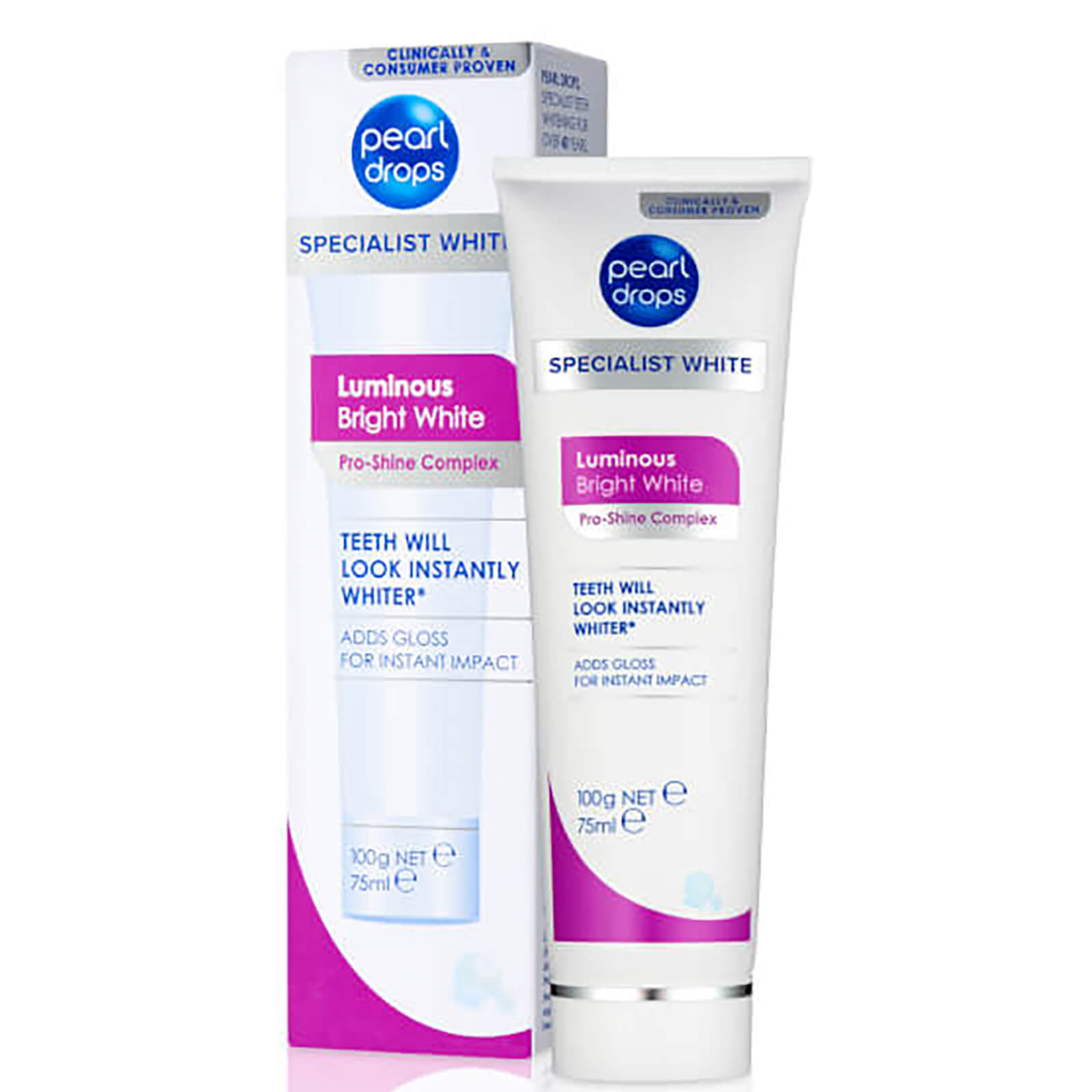 Pearl Drops Luminous Bright White 75ml Free Shipping Lookfantastic