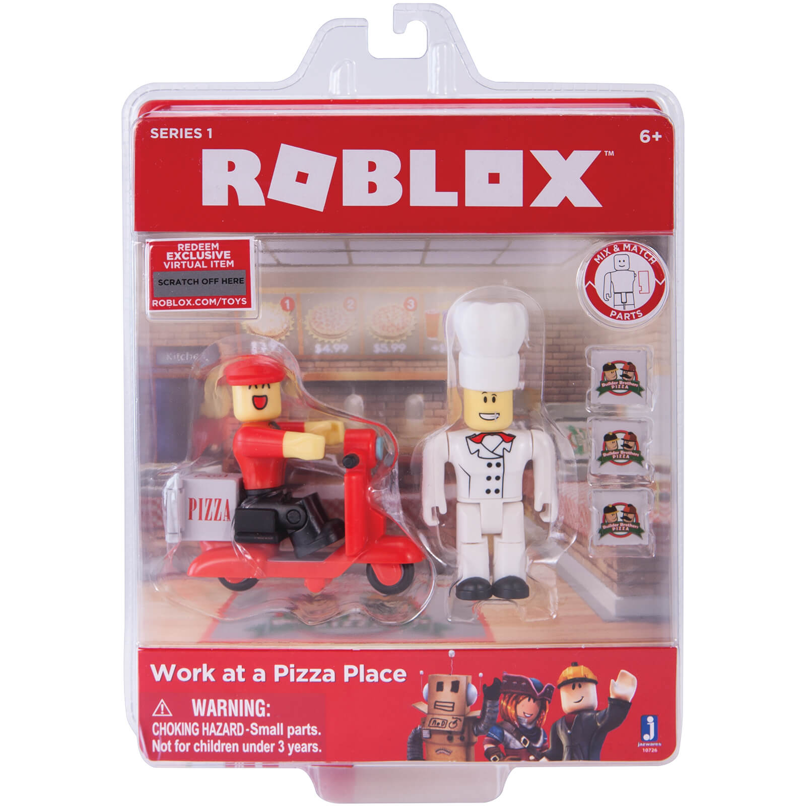 Roblox Work At A Pizza Place Game Figure Pack Toys Zavvi Us