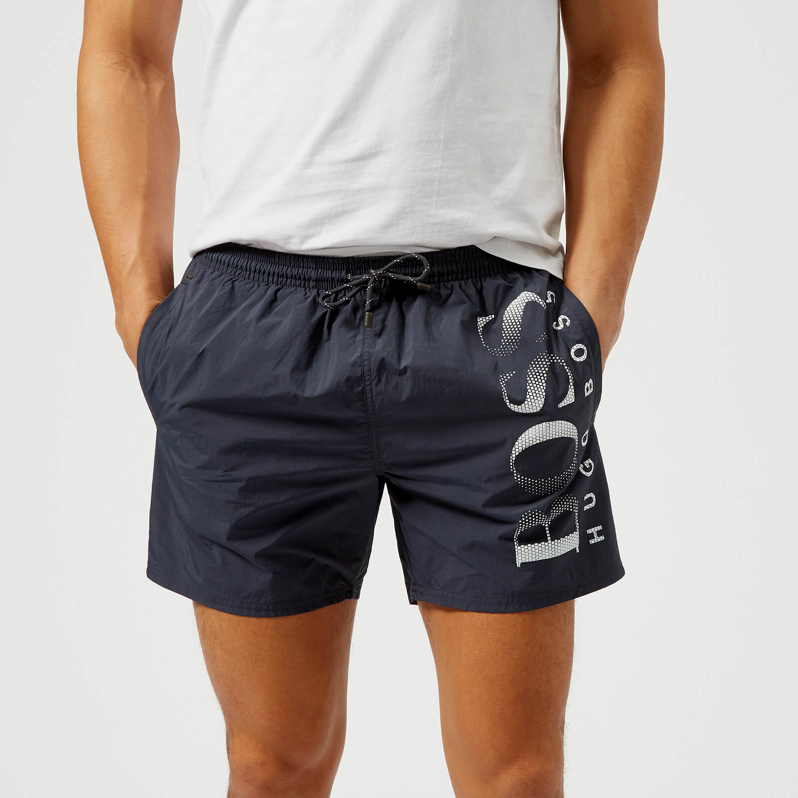 hugo boss swim shorts navy