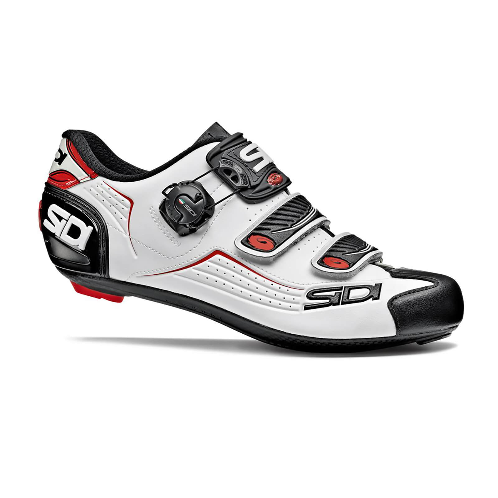 Download Sidi Alba Cycling Shoes - White/Black/Red | ProBikeKit UK