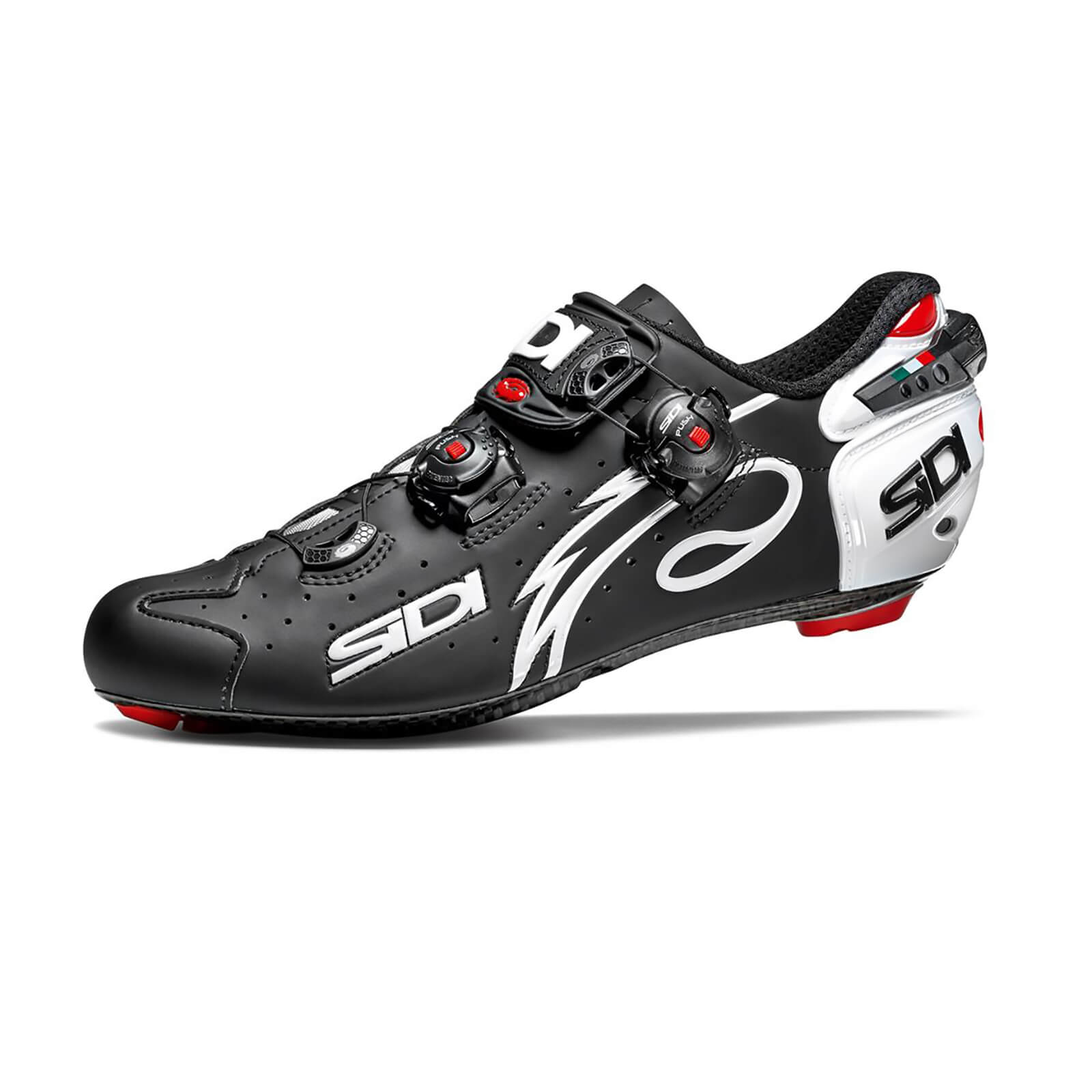 Sidi Wire Matt Carbon Vernice Cycling Shoes - Black/White | ProBikeKit UK