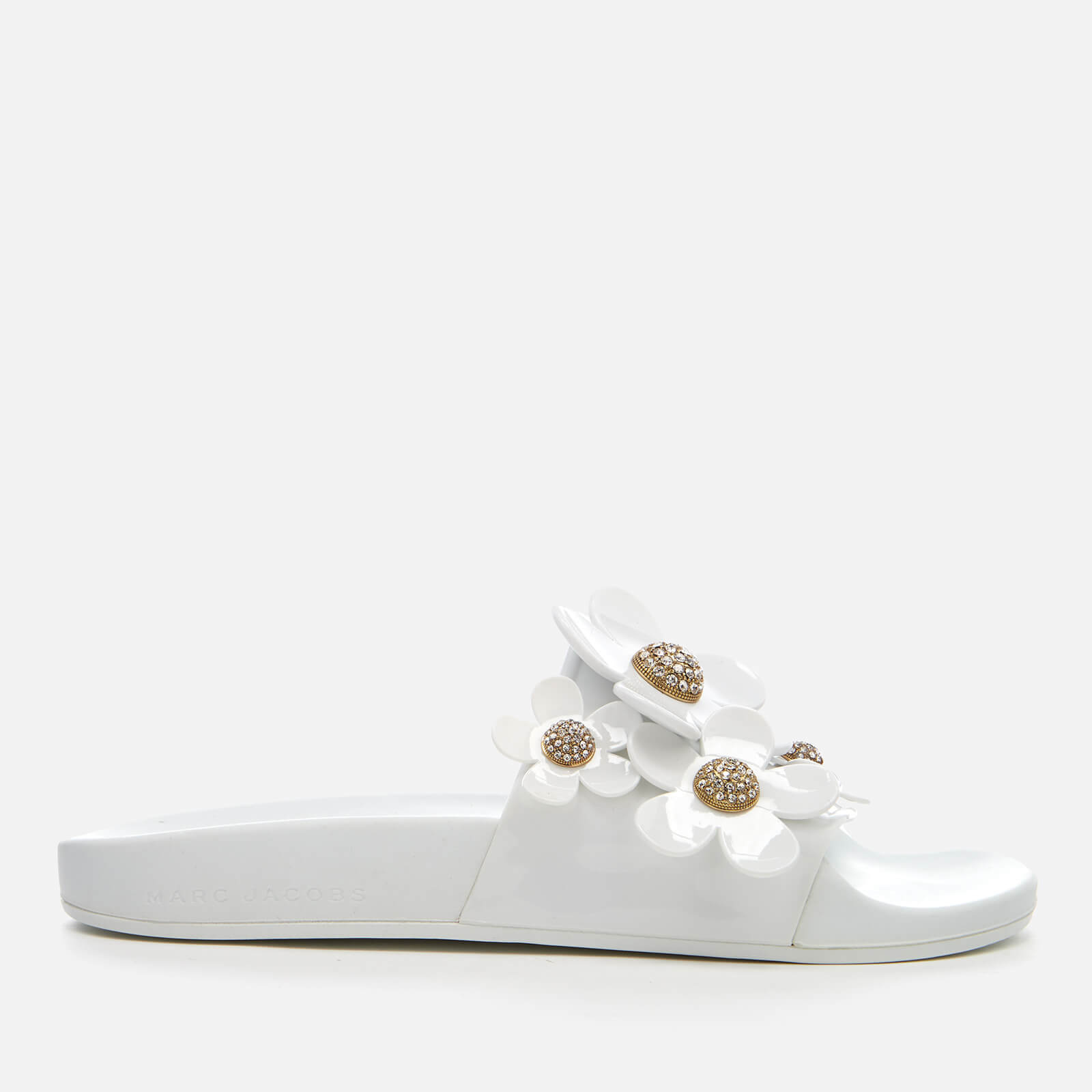 marc jacobs daisy aqua slide sandal