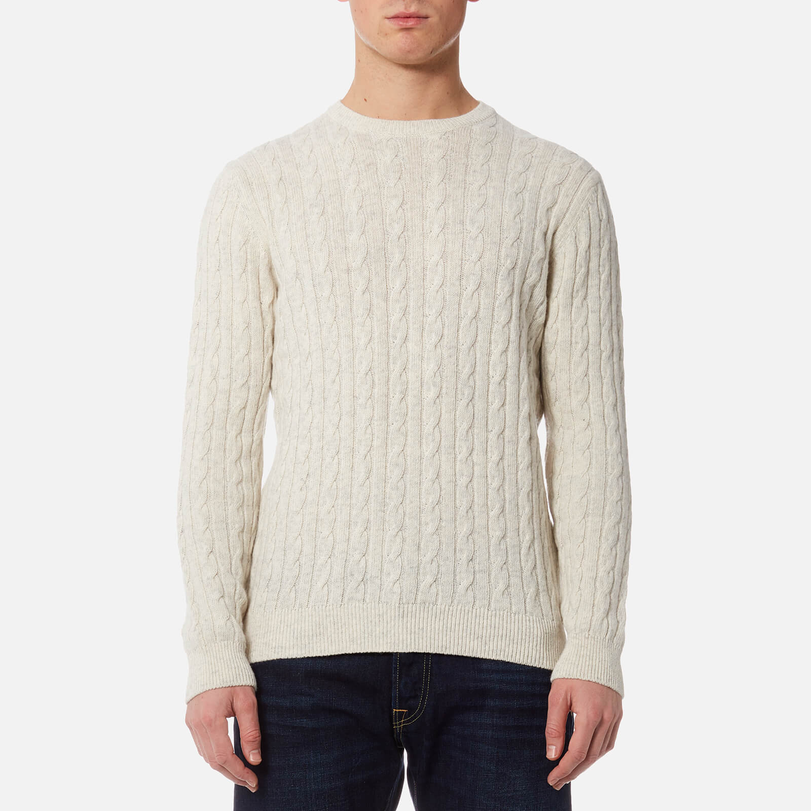 barbour cable knit jumper mens
