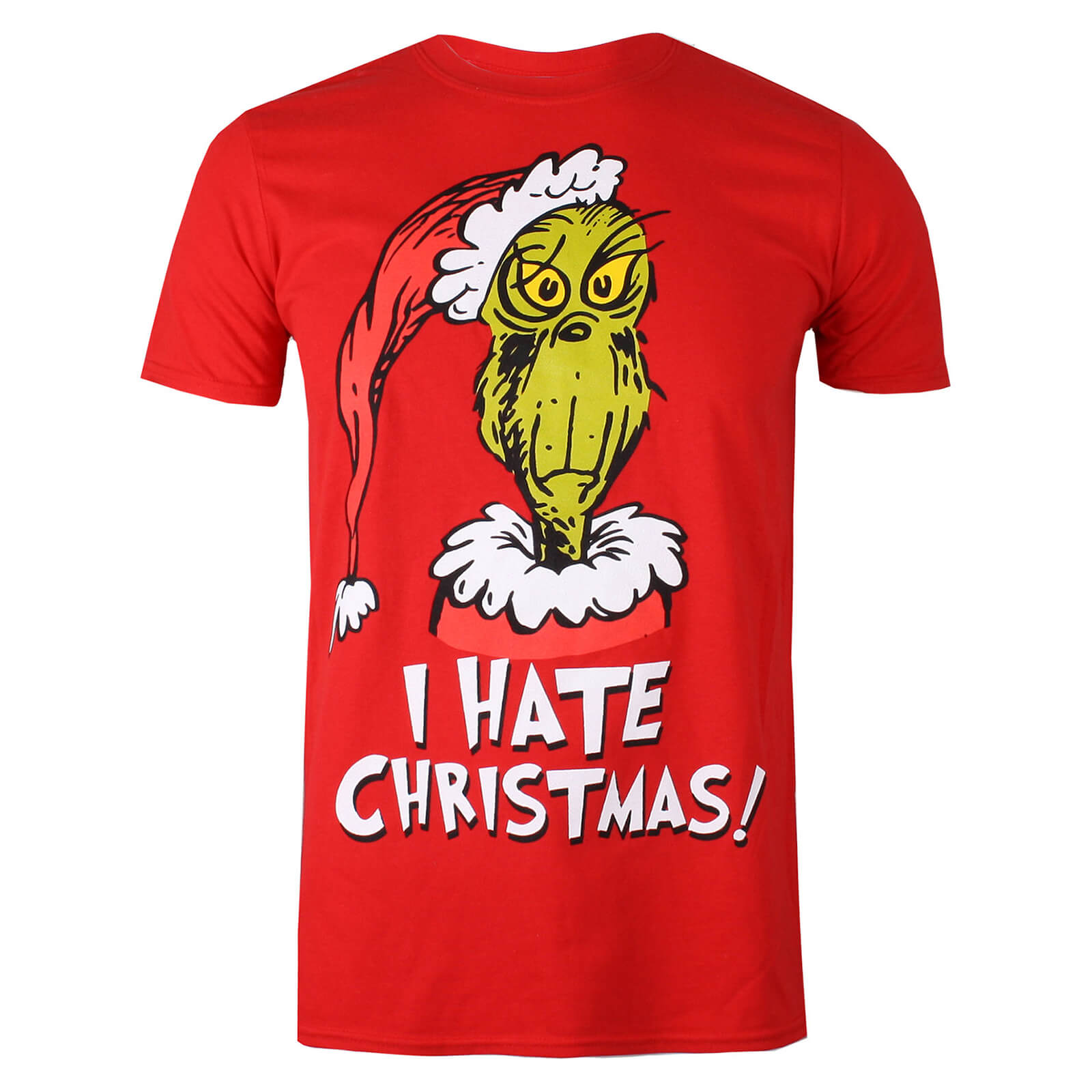 The Grinch Men S Christmas I Hate Xmas T Shirt Red Merchandise Zavvi Australia