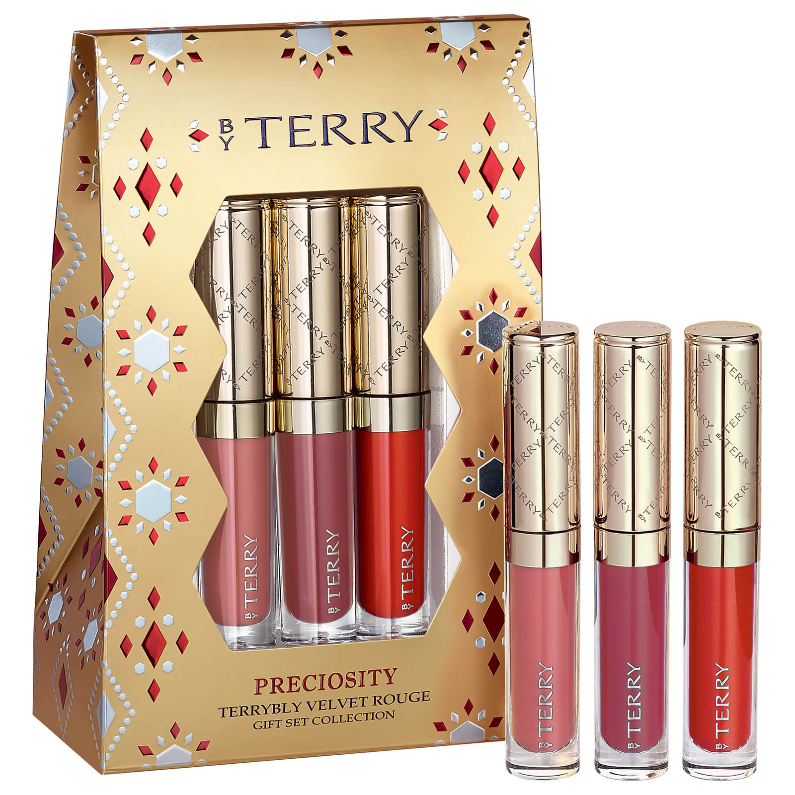 Coffret Cadeau Preciosity Contenant Un Trio De Rouges à Lèvres Liquides Terrybly Velvet Rouge By Terry